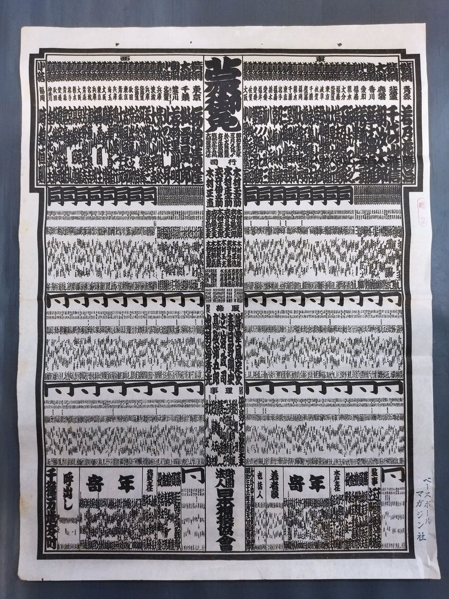 Showa 33 March Place Numbering Table