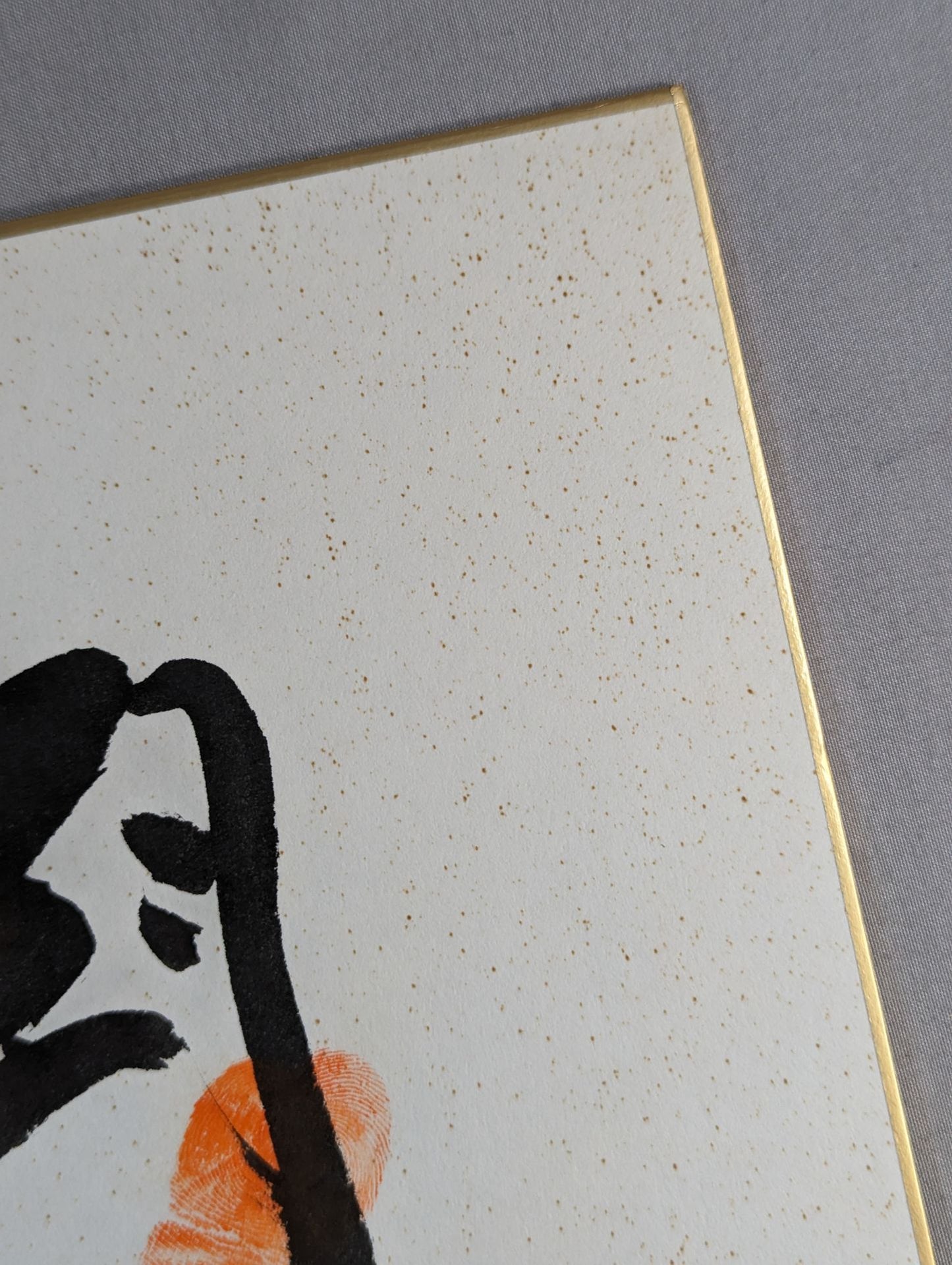 With handprint