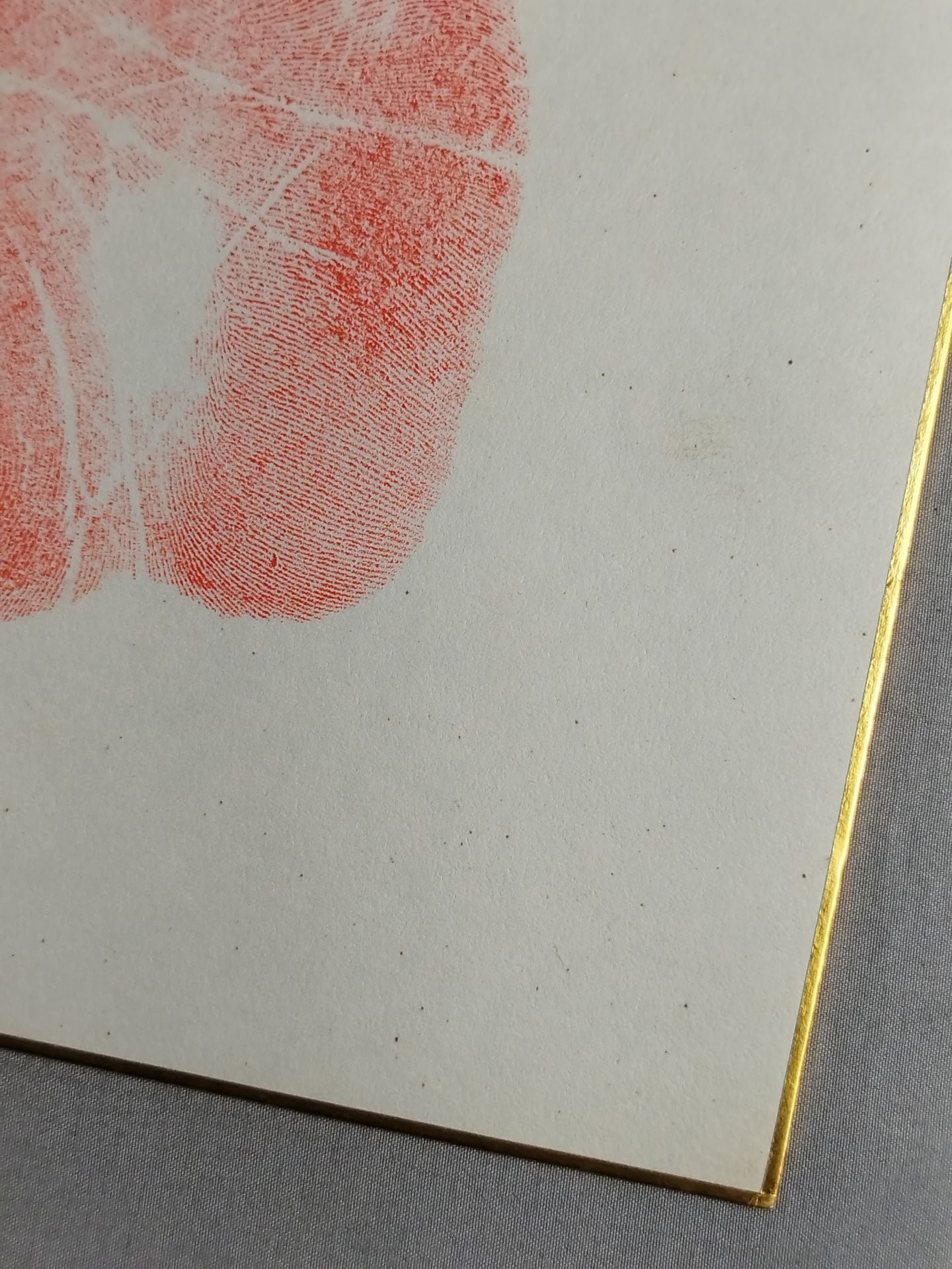 With handprint