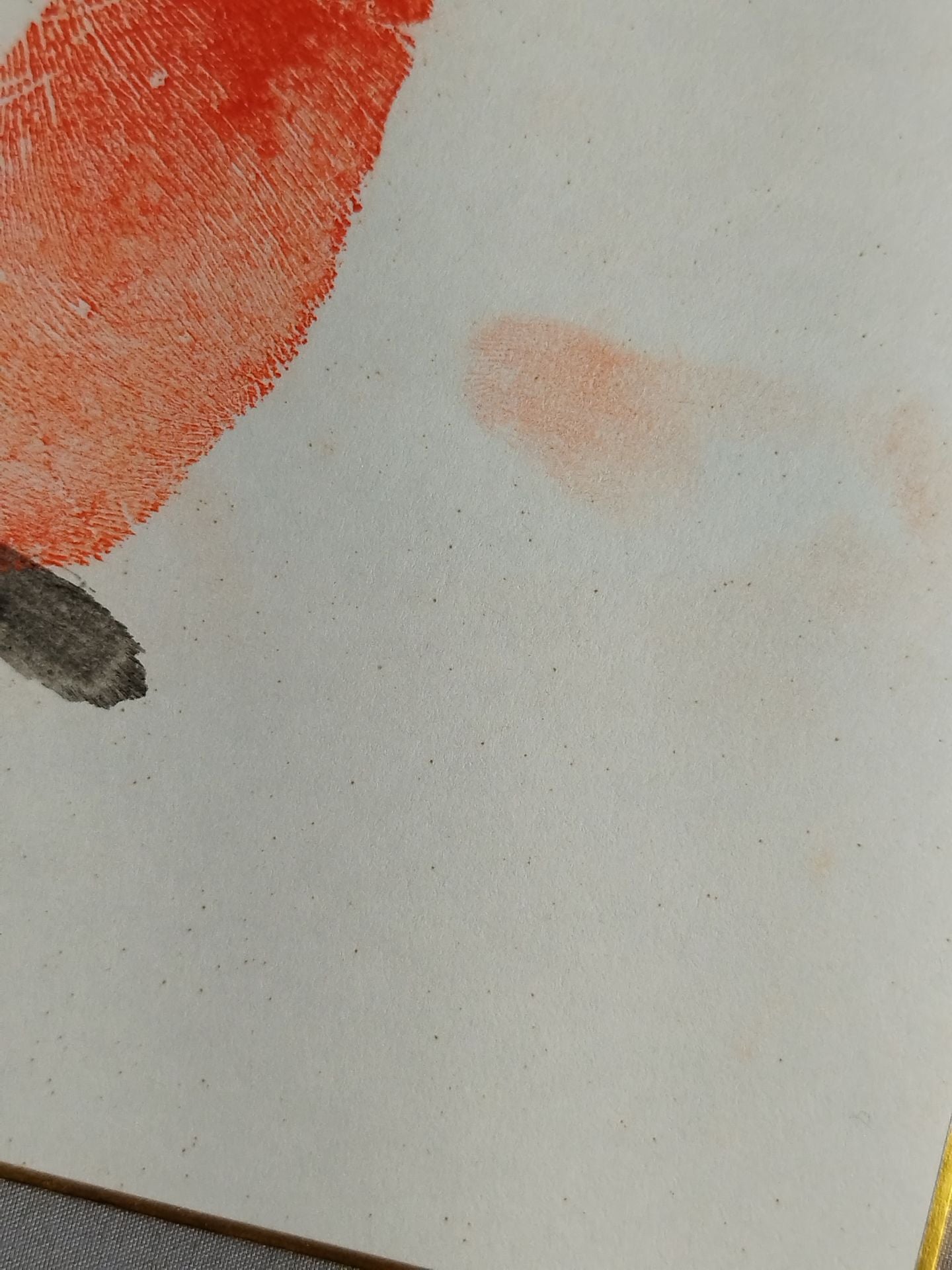 With handprint