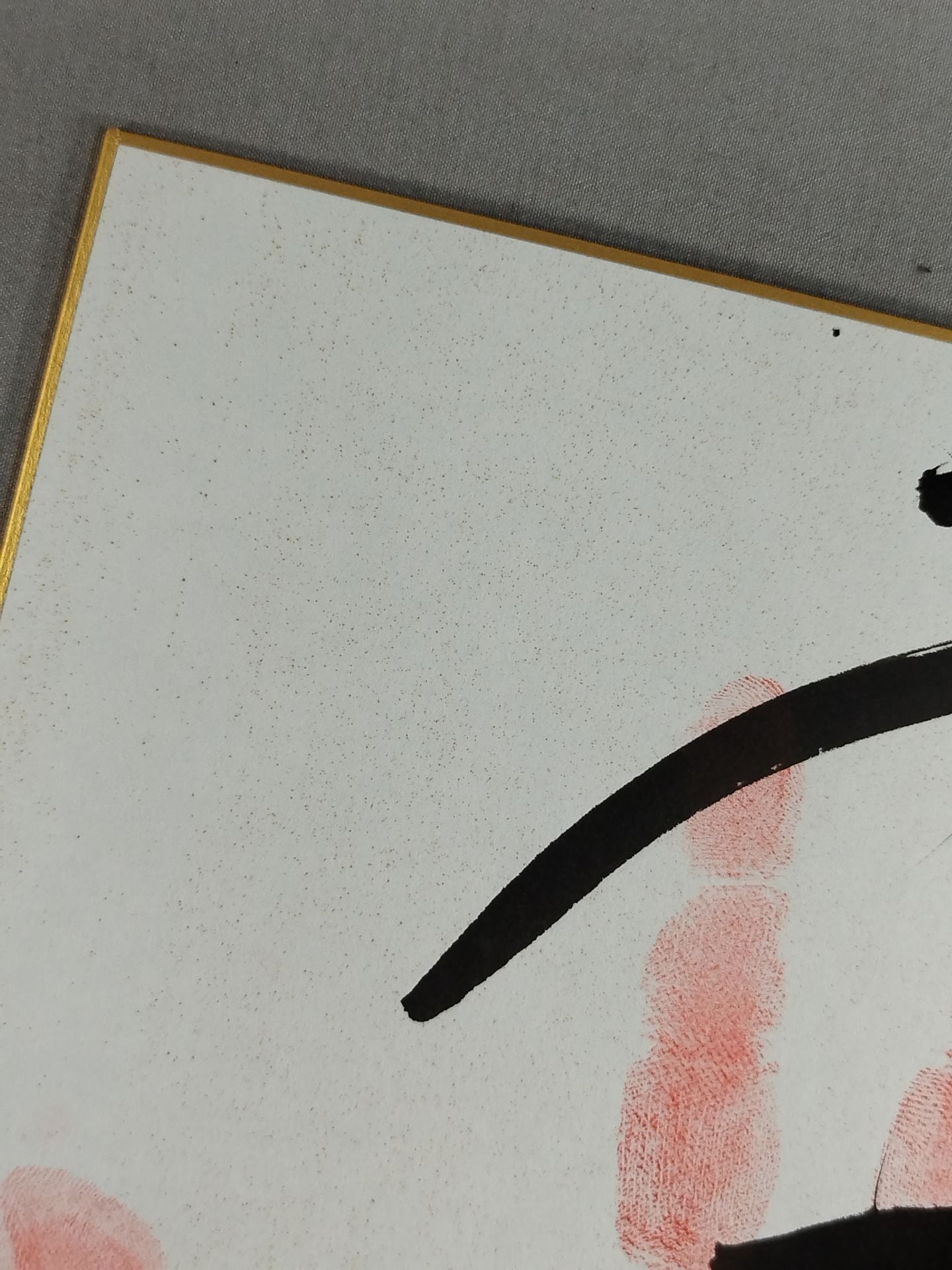 With handprint