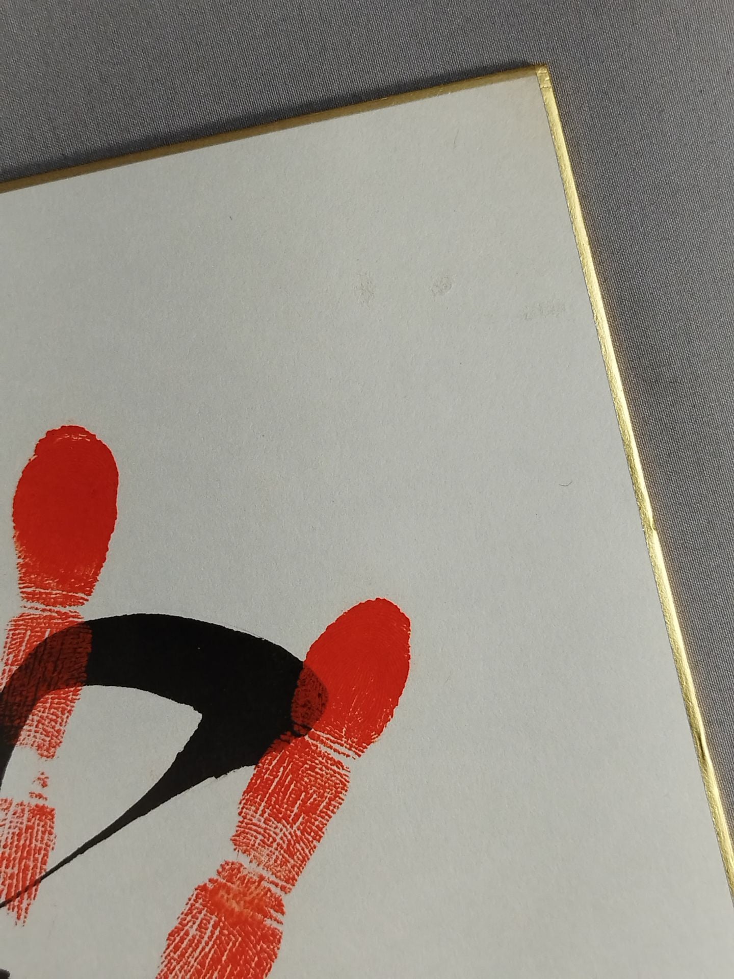 With handprint