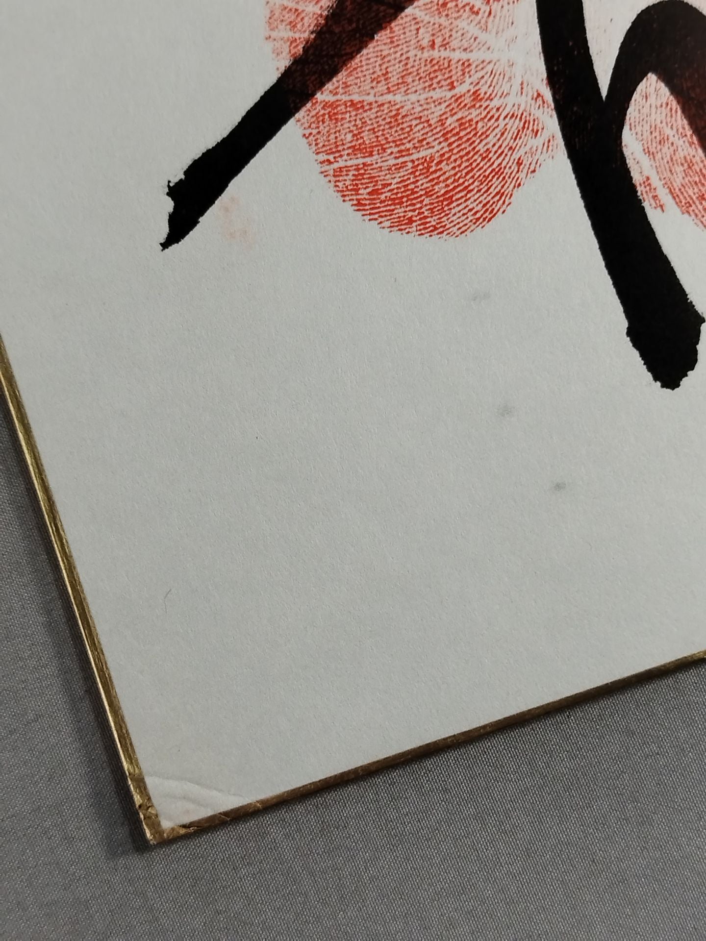 With handprint