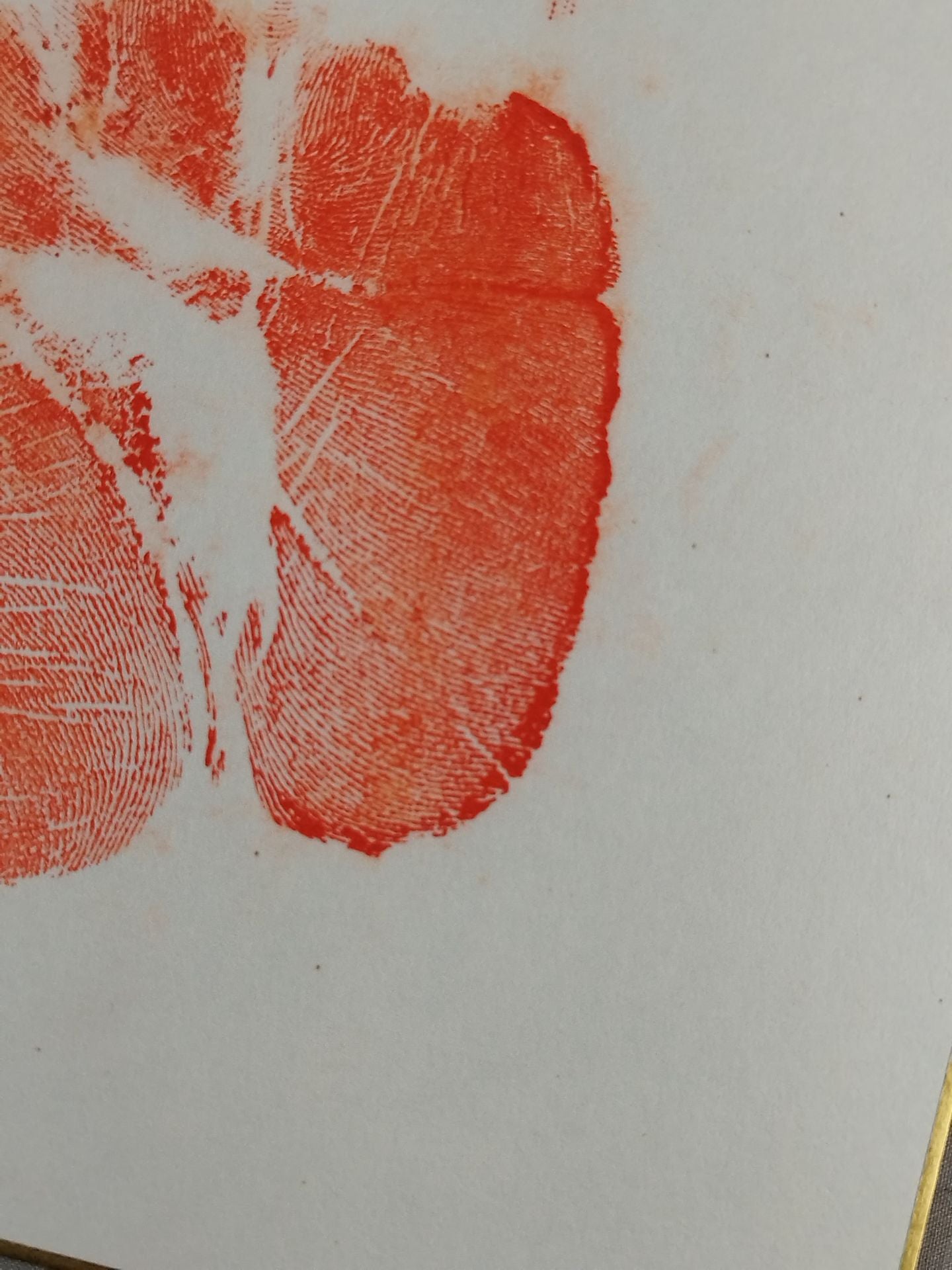 With handprint