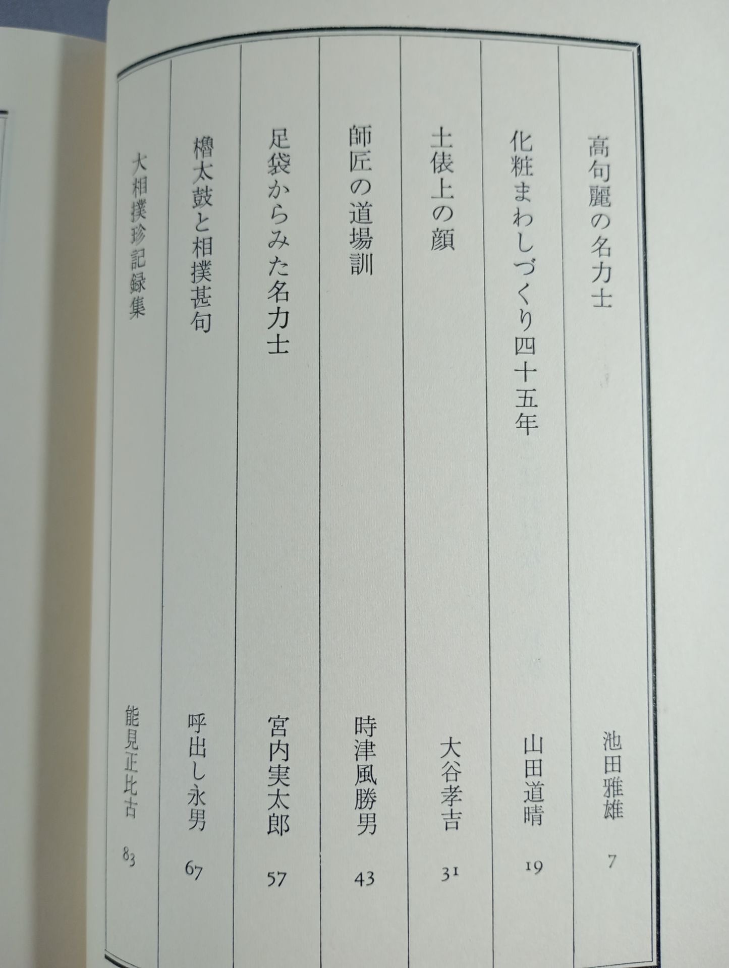 NHK「趣味の手帳」より 大相撲こぼればなし