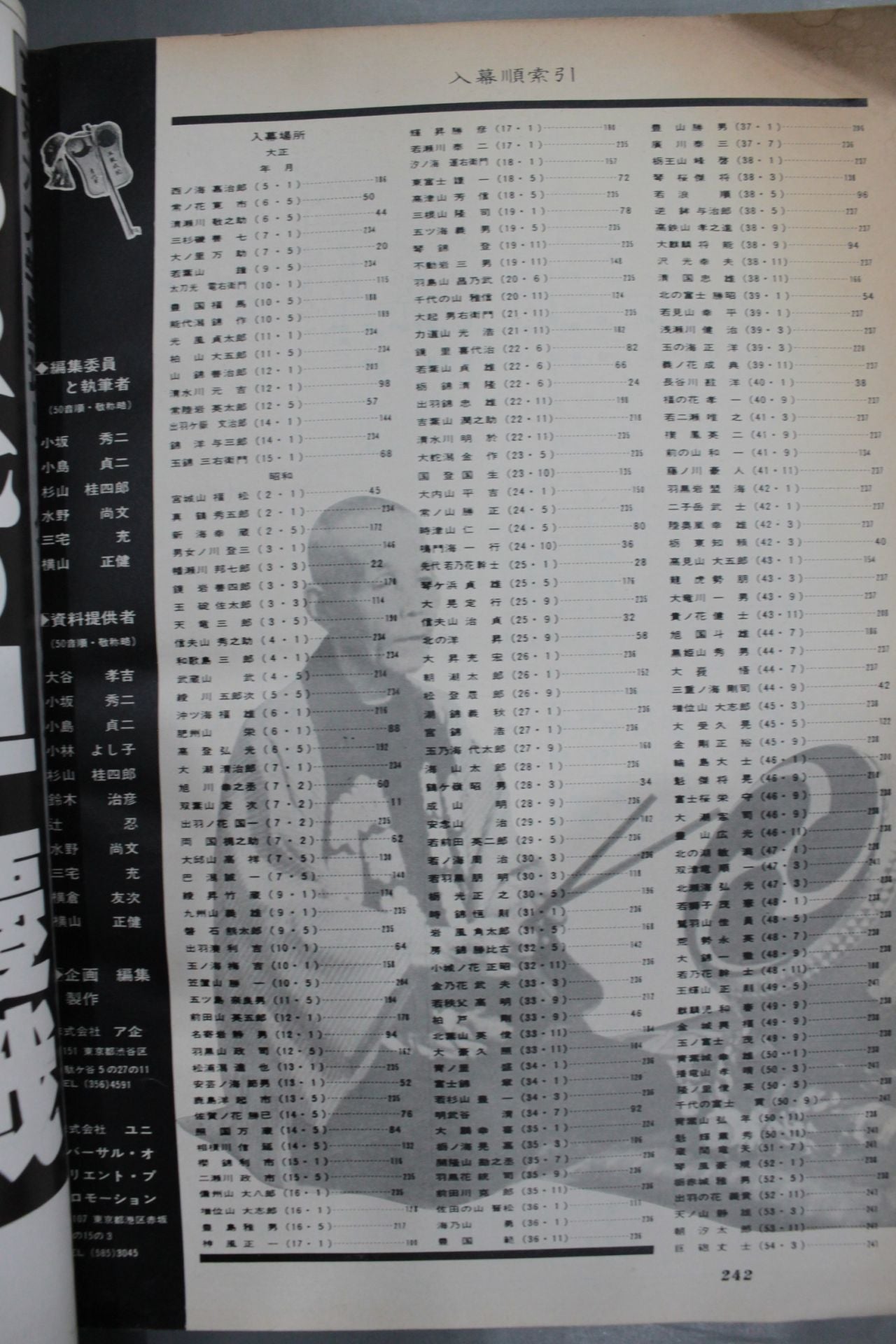 大相撲写真画報 昭和の名力士100人 双葉山から北の湖・若乃花まで