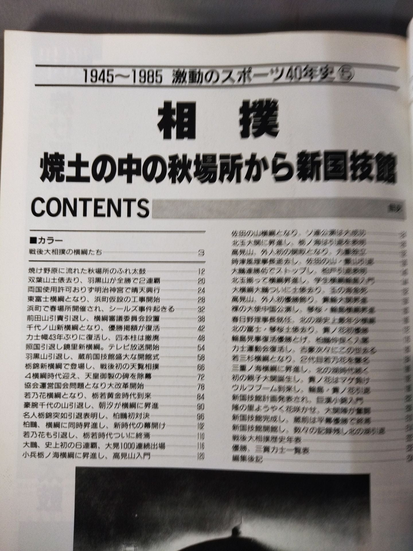 1945~1985激動のスポーツ40年史 相撲 / 焼土の秋場所から新国技館