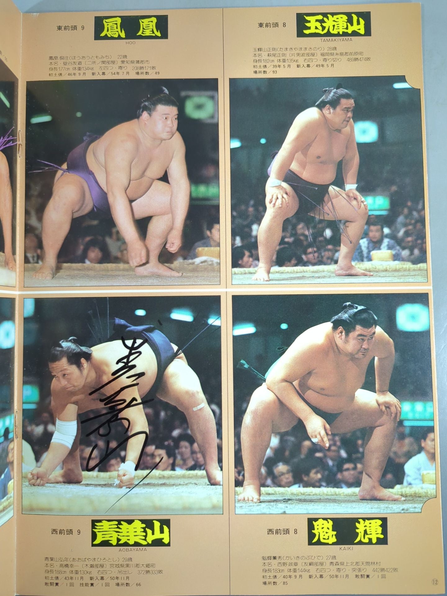 【6名直筆サイン入り】大相撲九月場所(1979年)