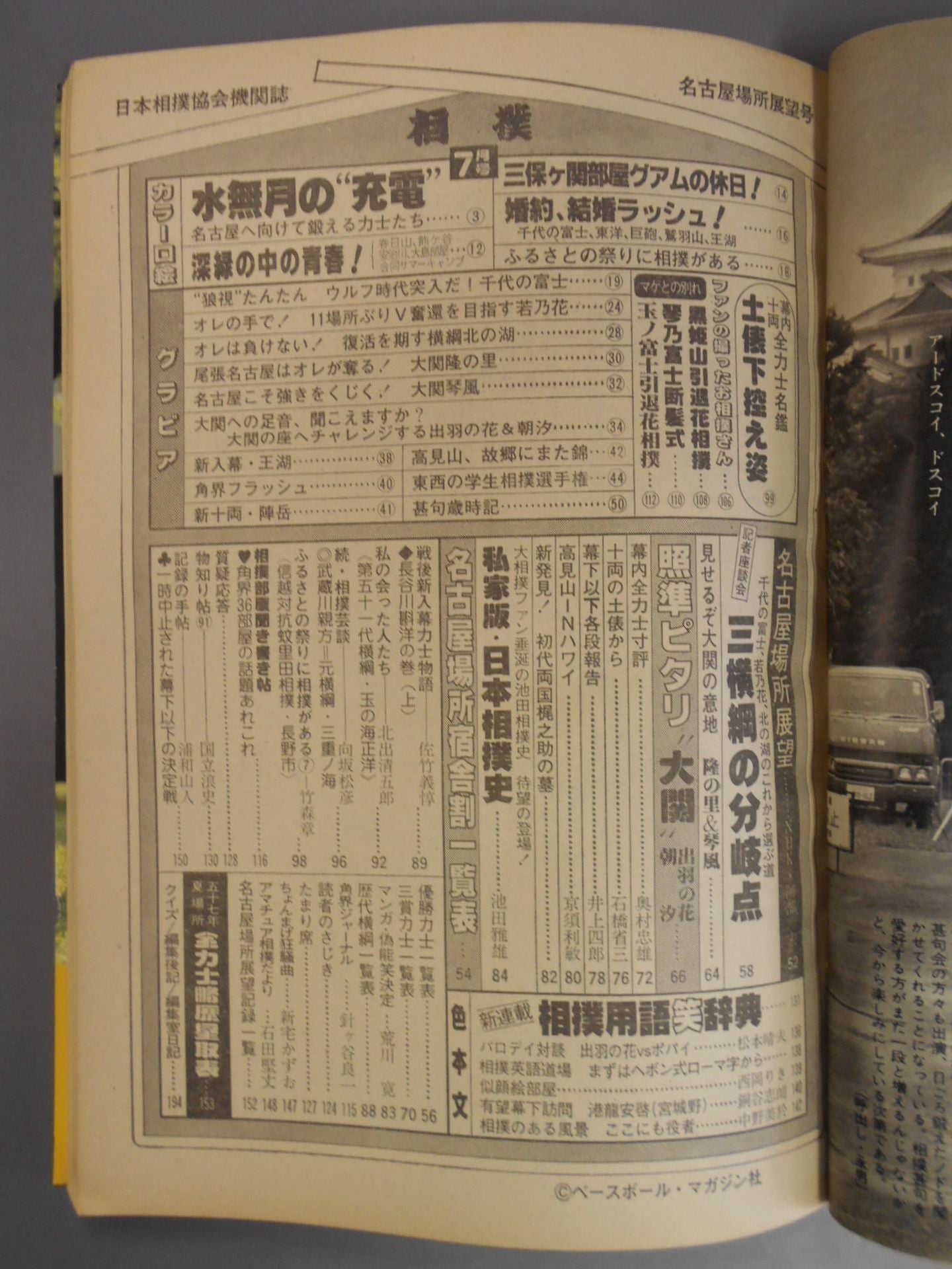 相撲 1982年7月号