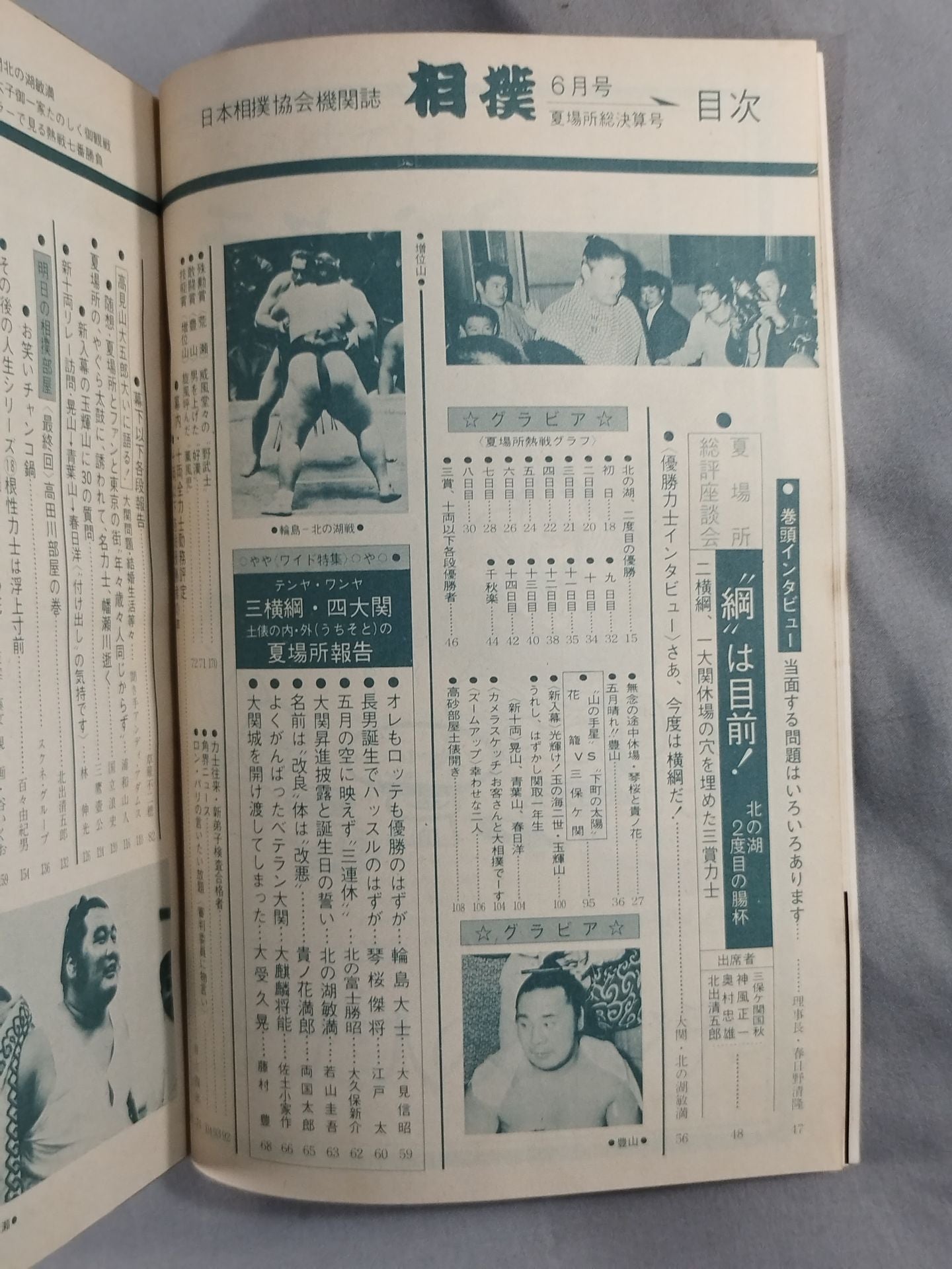 相撲 1974年6月号