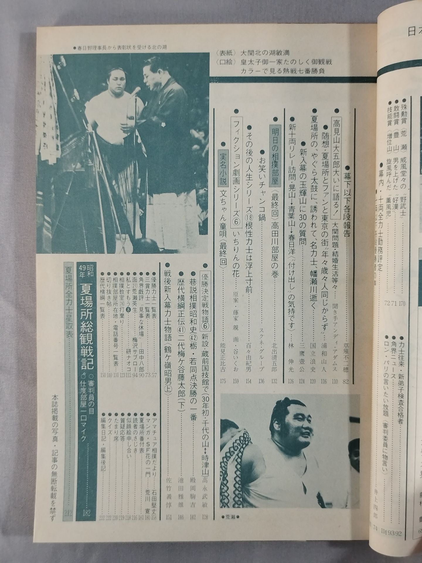 相撲 1974年6月号
