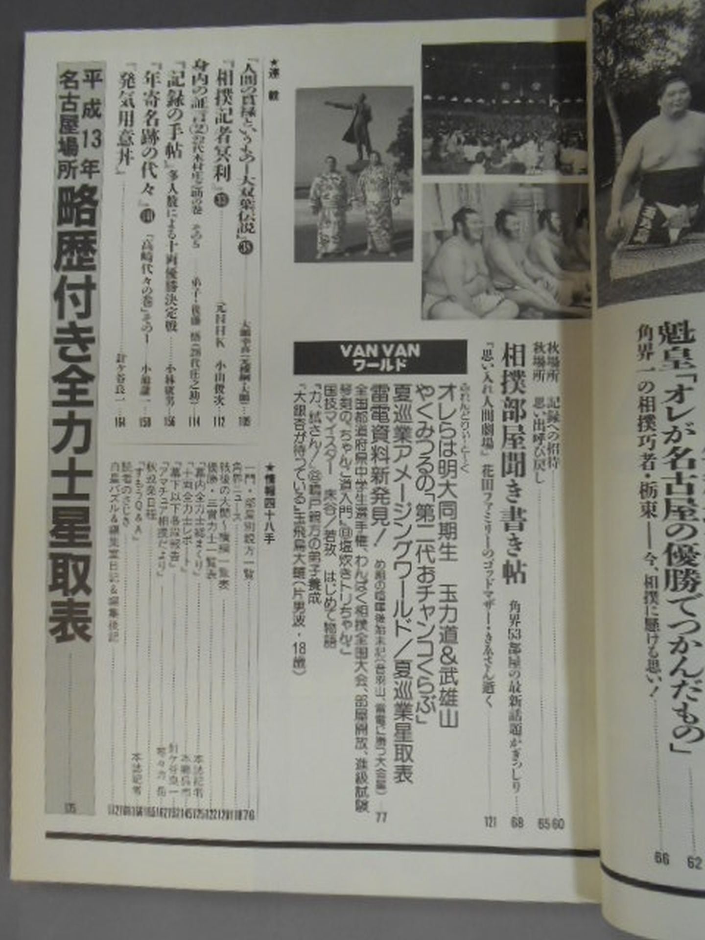 相撲 2001年09月号
