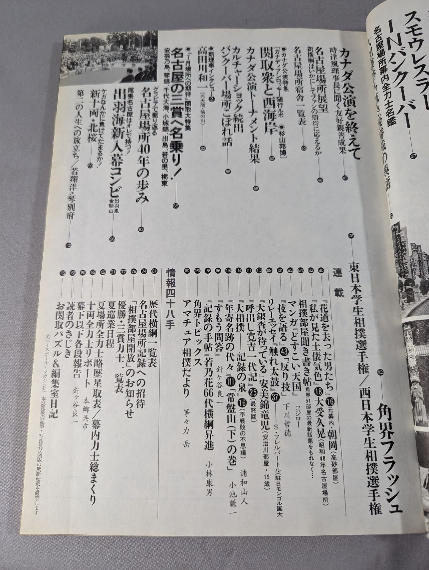 相撲 1998年7月号