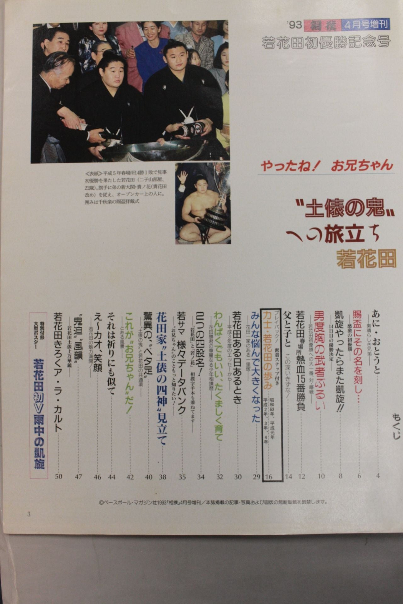 相撲 1993年4月号増刊