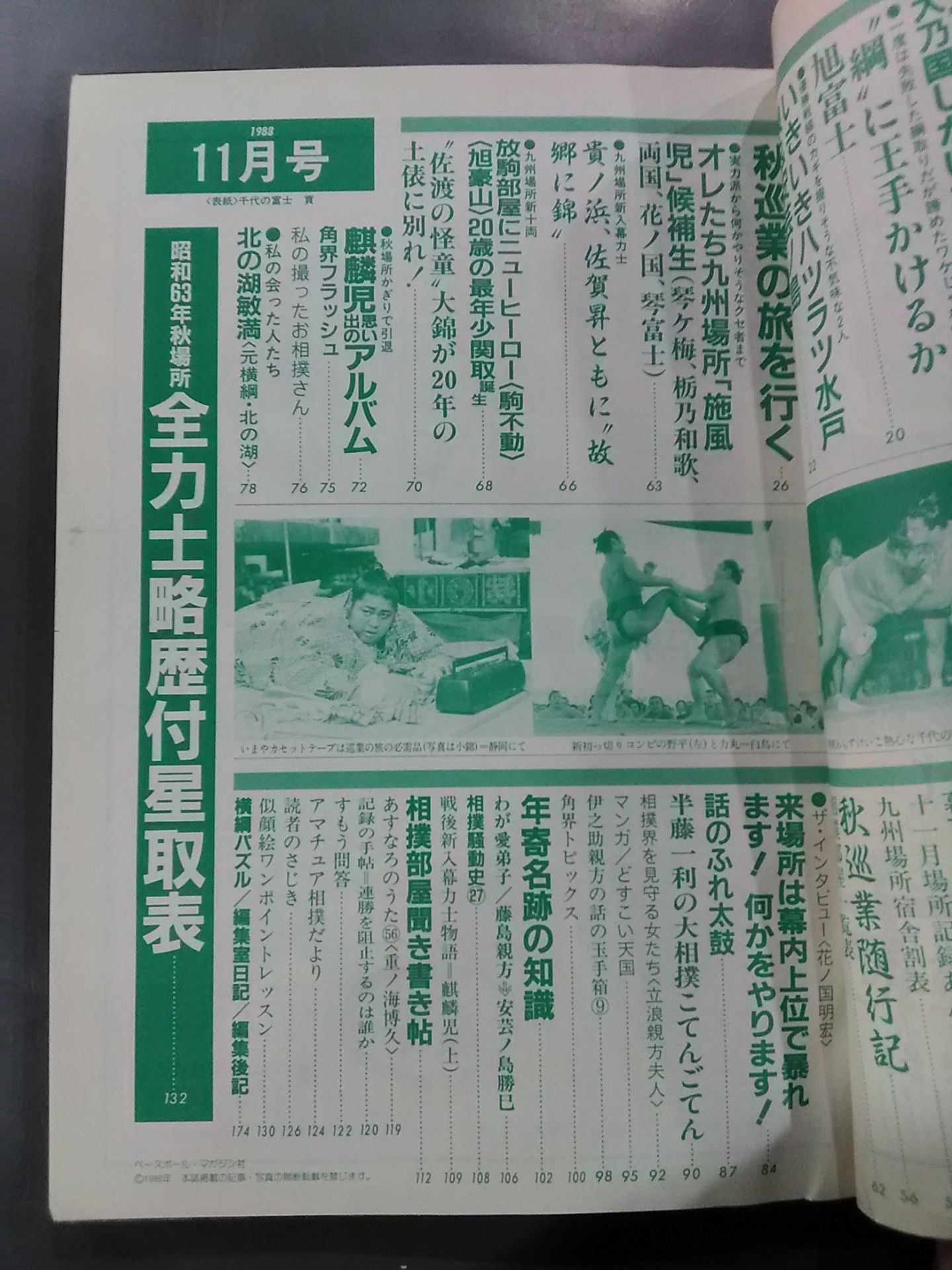 相撲 1988年11月号