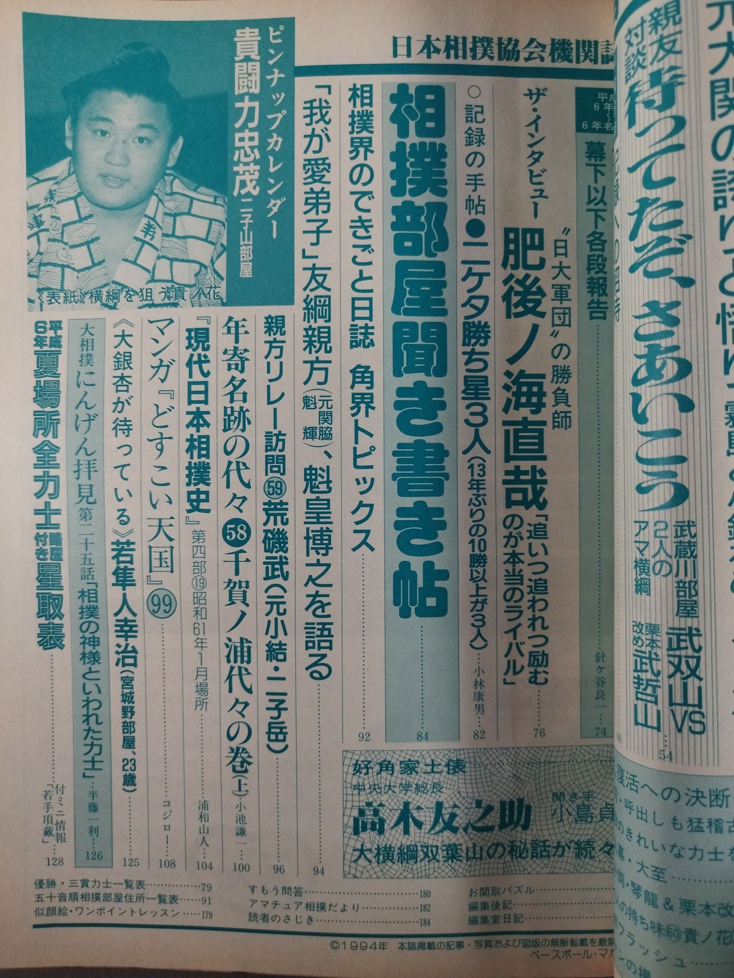 相撲 1994年7月号