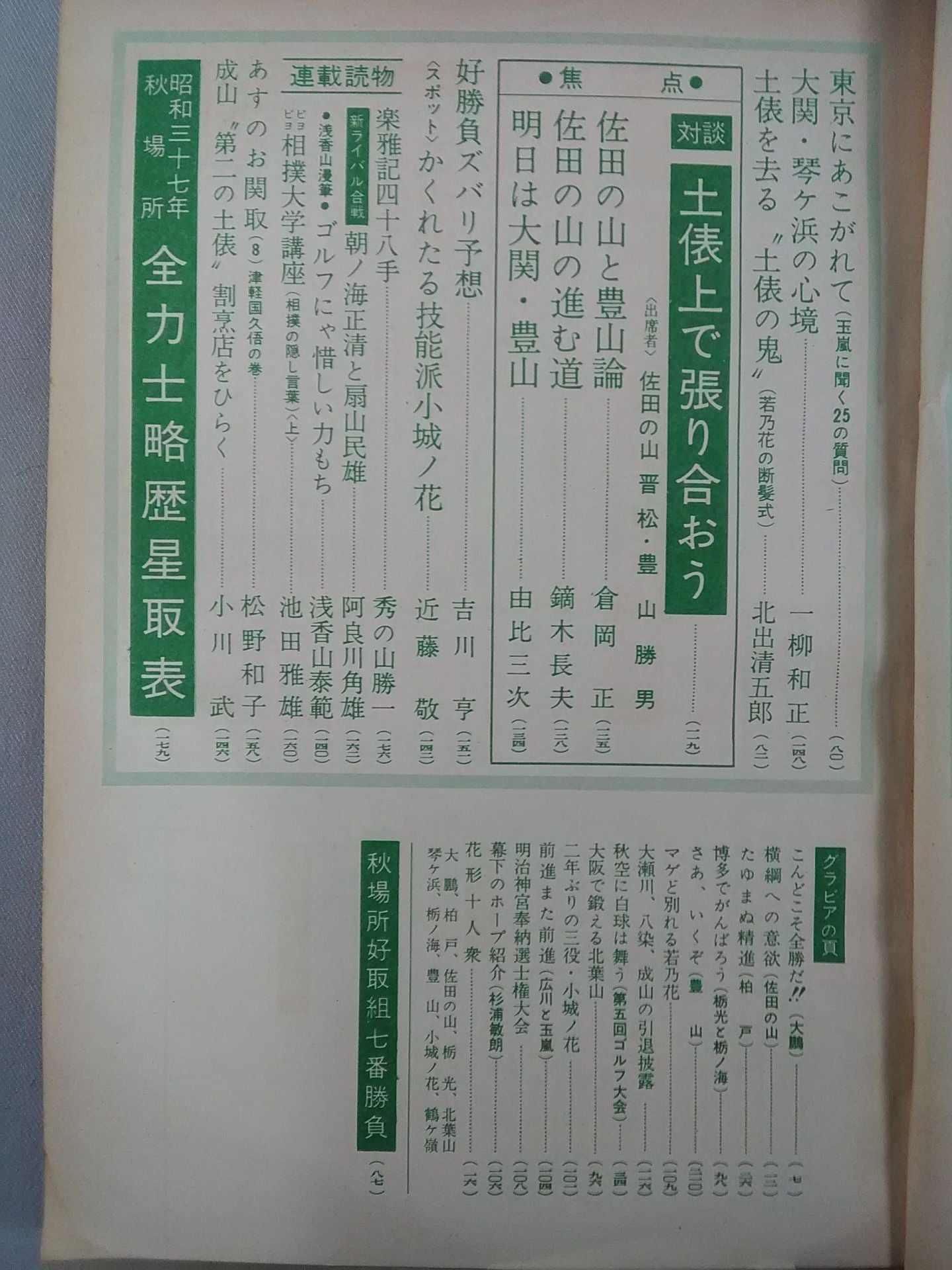 相撲 1962年11月号