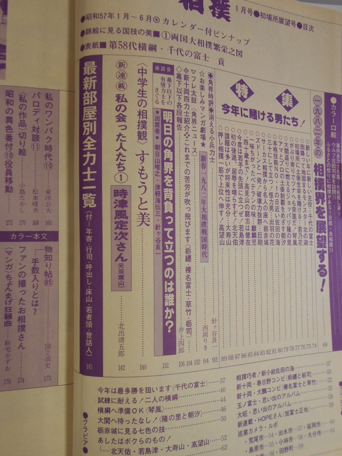 相撲 1982年1月号