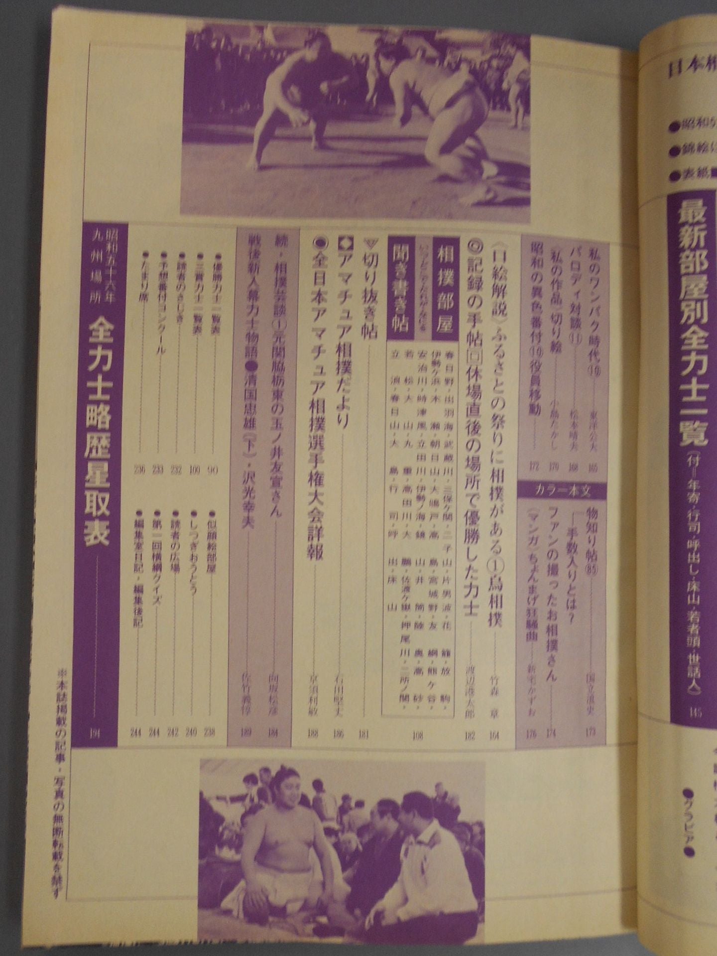 相撲 1982年1月号