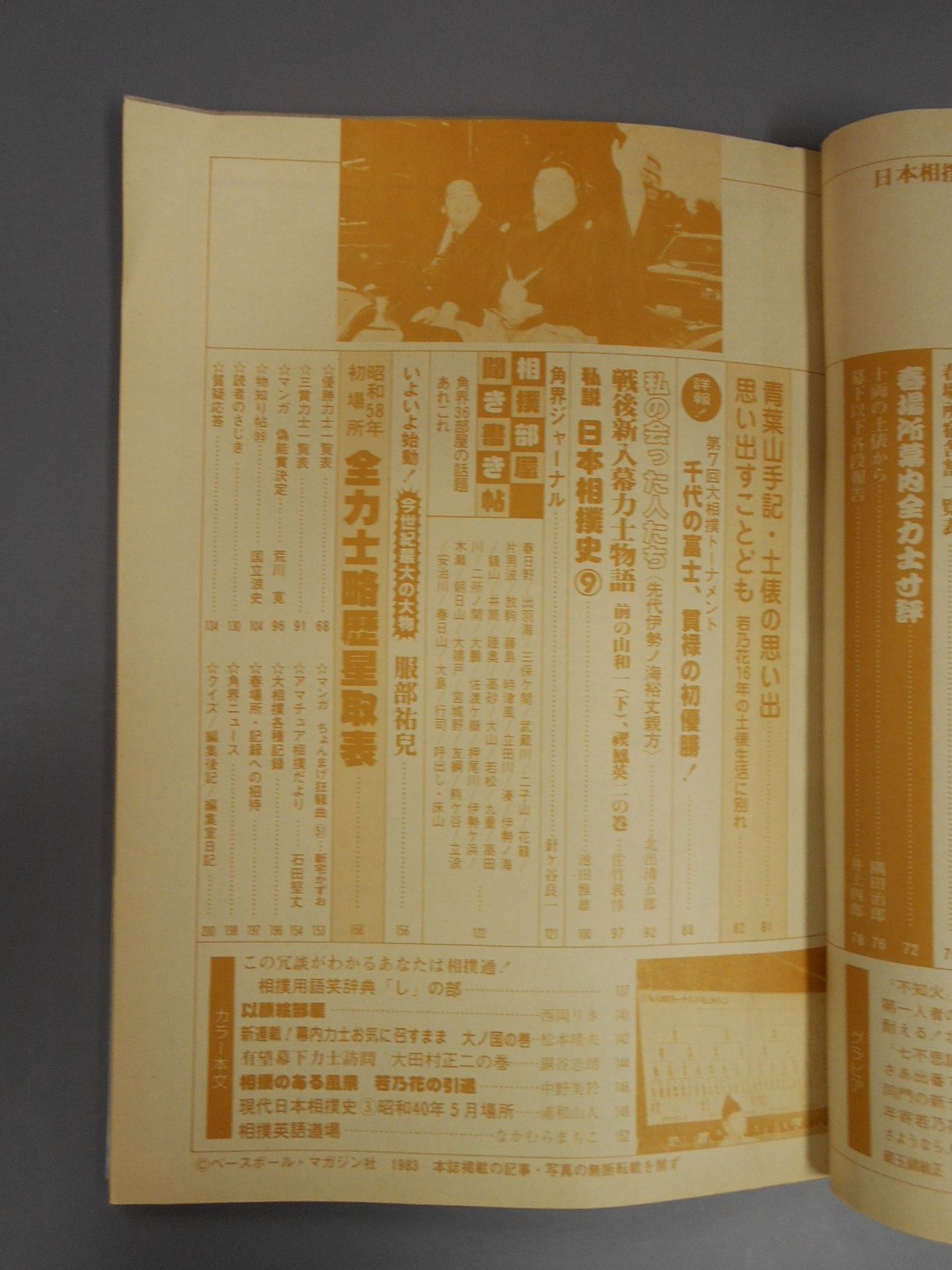 相撲 1983年3月号