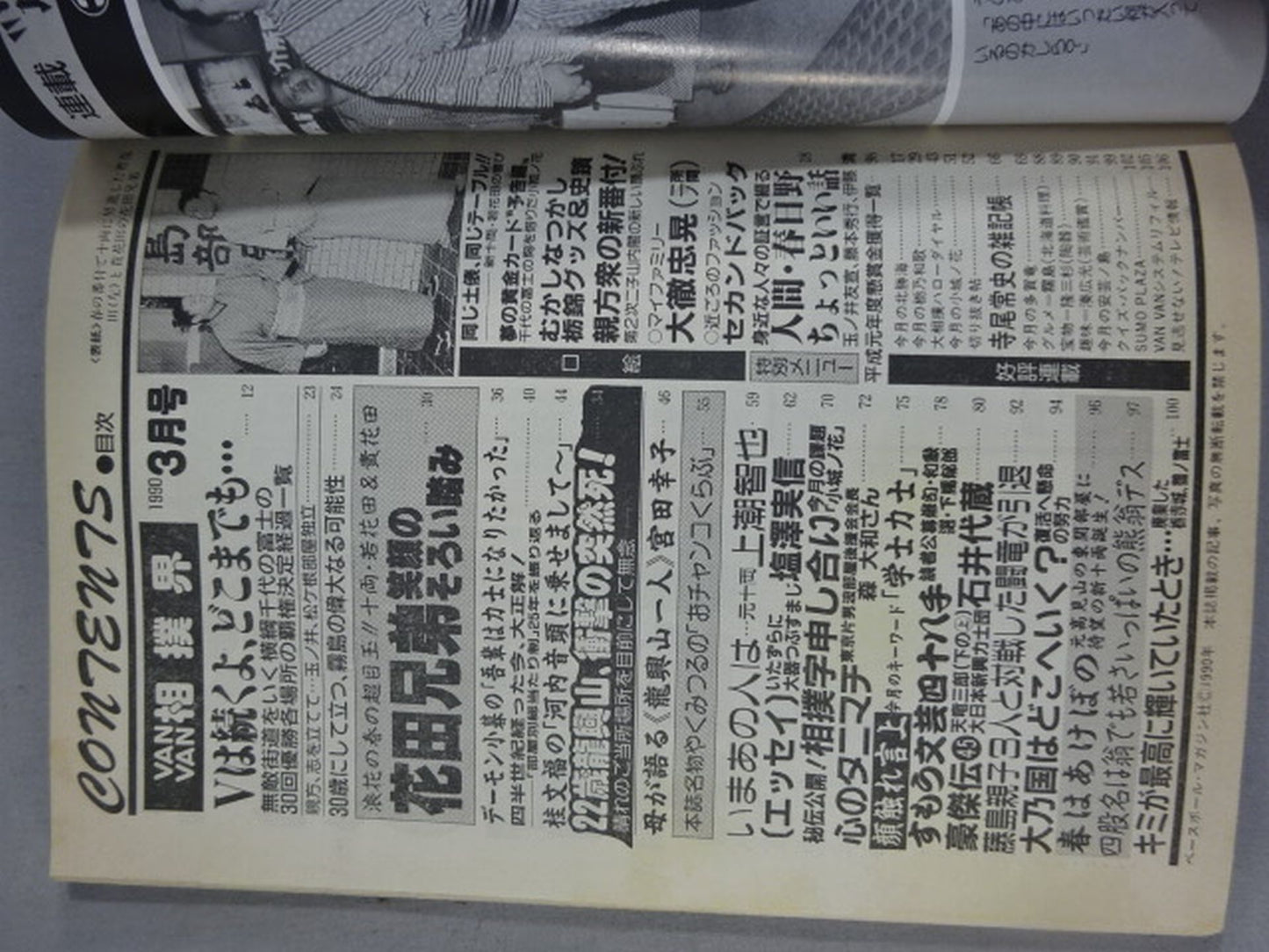 VANVAN相撲界 1990年3月号