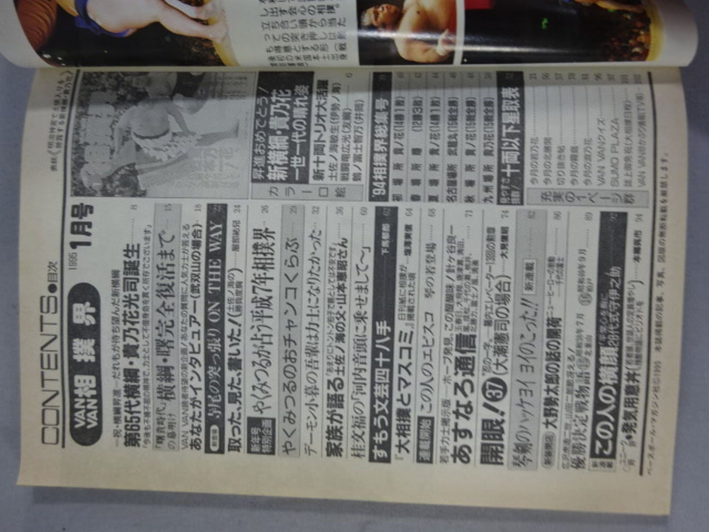 VANVAN相撲界 1995年1月号