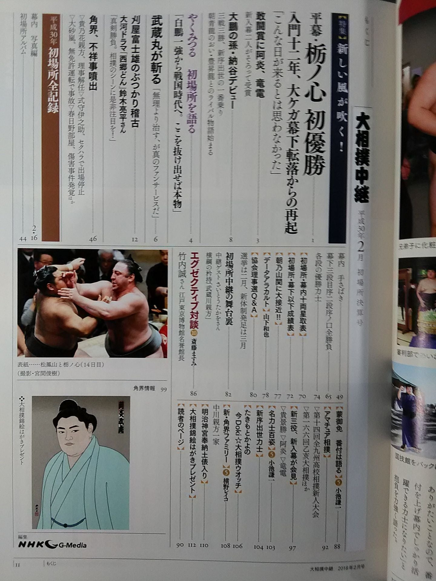 大相撲中継 平成30年初場所決算号