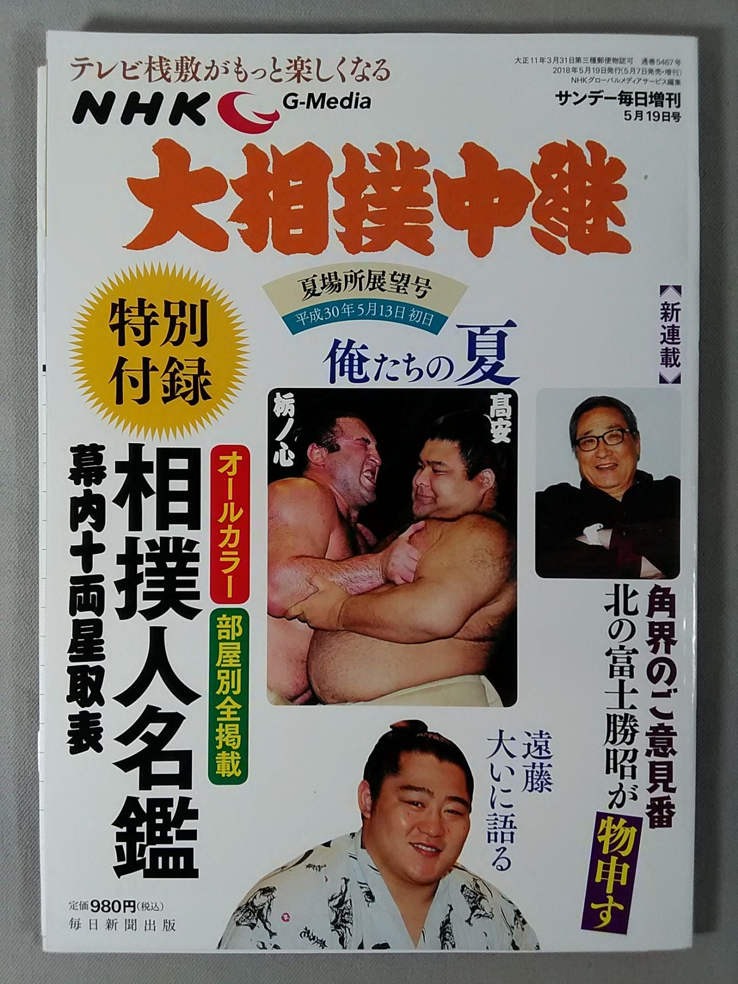 大相撲中継 平成30年夏場所展望号
