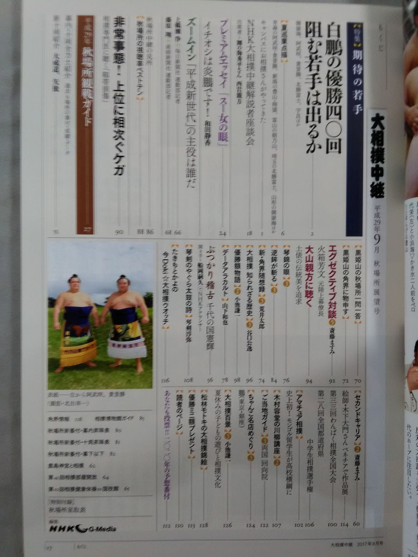 Sumo Relay Heisei 29 Autumn Place Outlook Issue