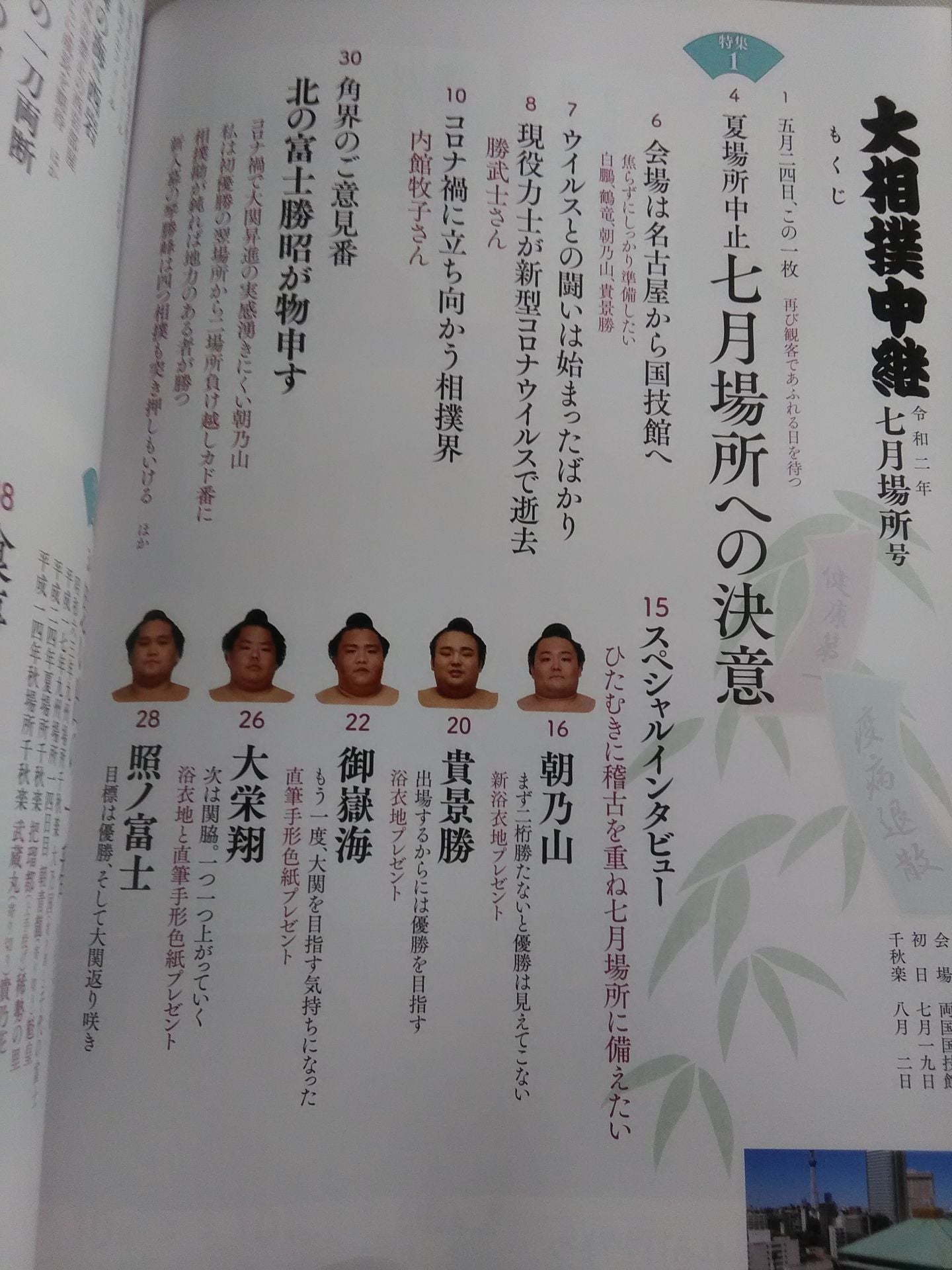Sumo relay Reiwa 2nd year July place issue