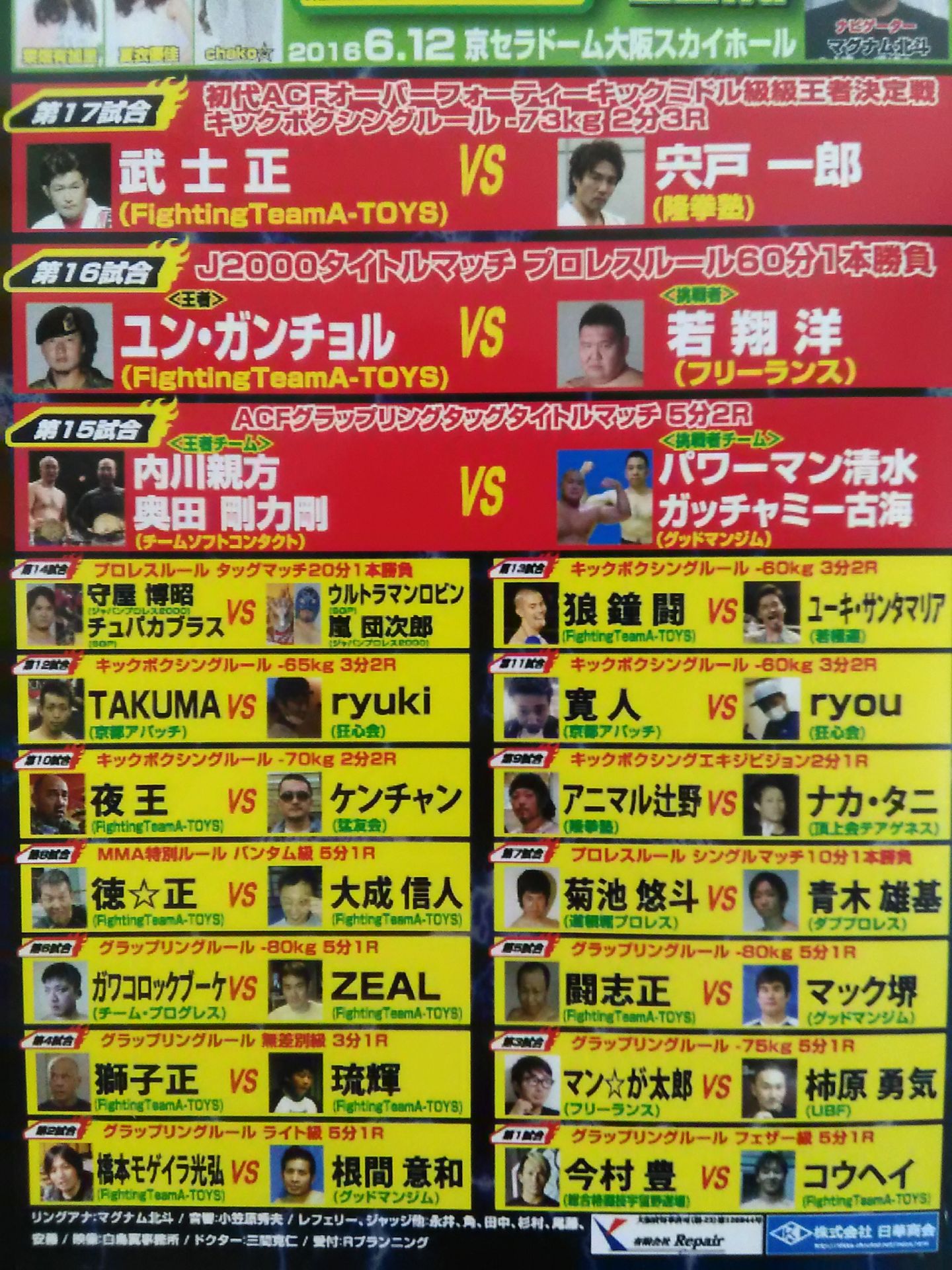 ACF 22nd FIGHTING TEAM A-TOYS CHALLENGE FIGHT