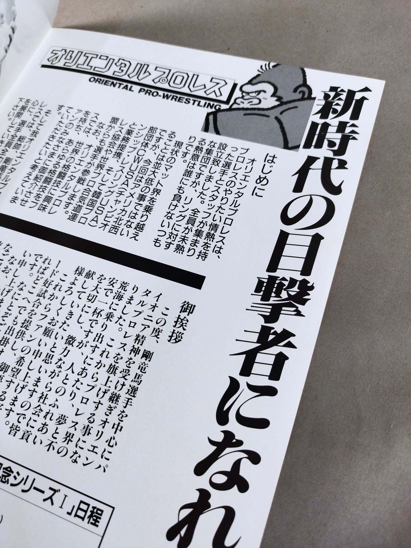 オリエンタルプロレス 旗上げ記念シリーズ1