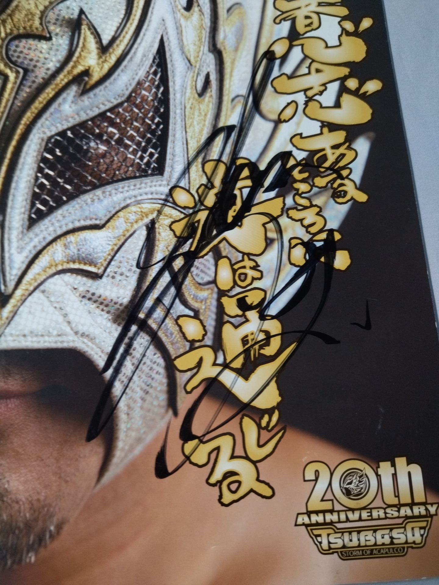 [4 fighters hand signed autograph Tsubasa's 20th Anniversary Where there is a will, the road leads