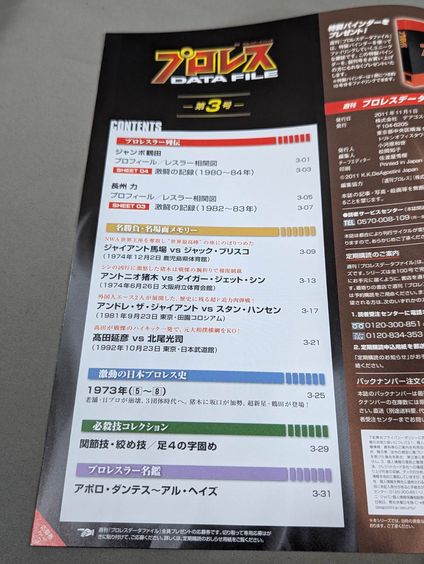 週刊プロレスデータファイル No.3