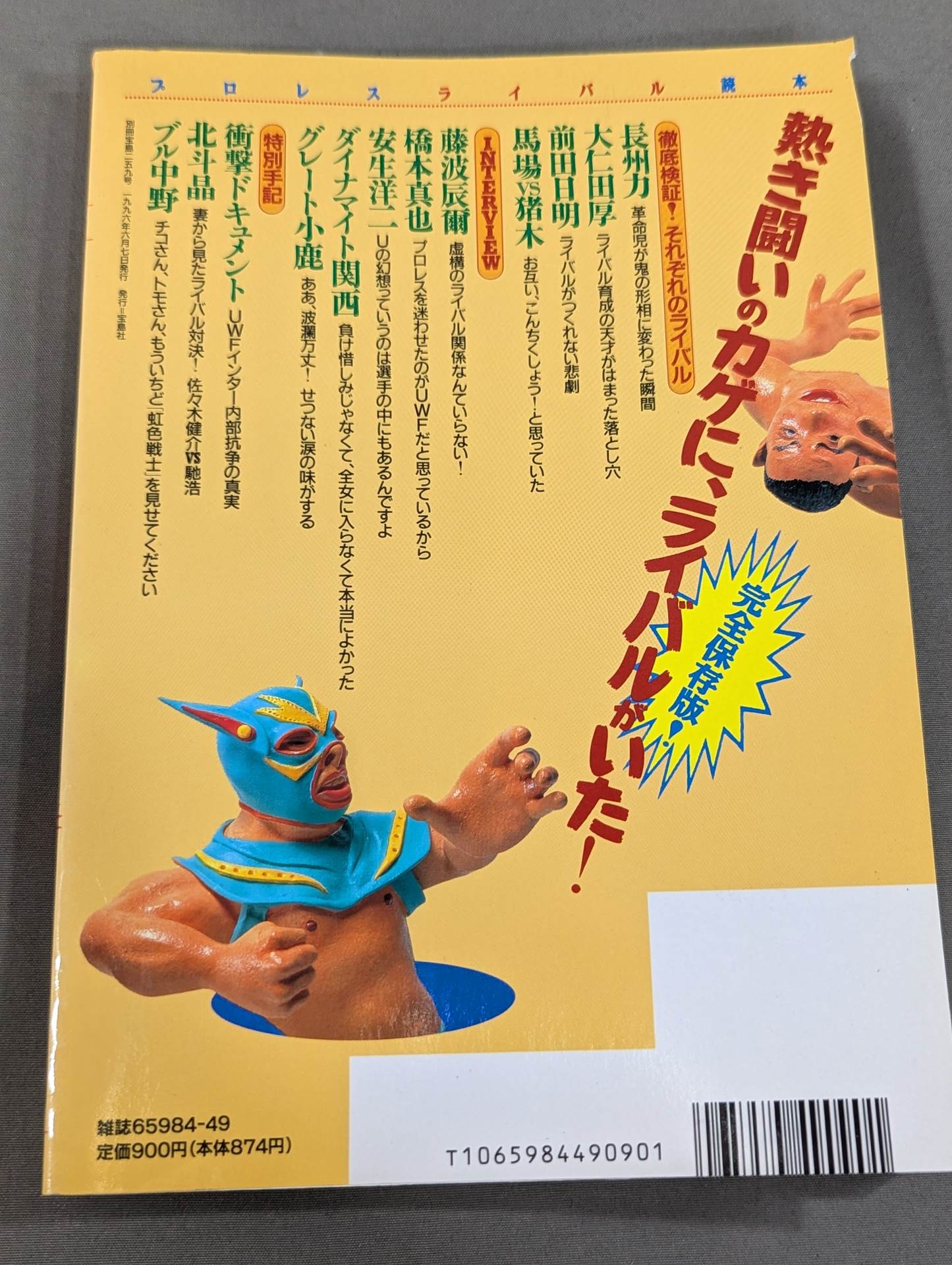 別冊宝島259 プロレスライバル読本 完全保存版!リングを揺るがす、愛と憎しみの闘い!