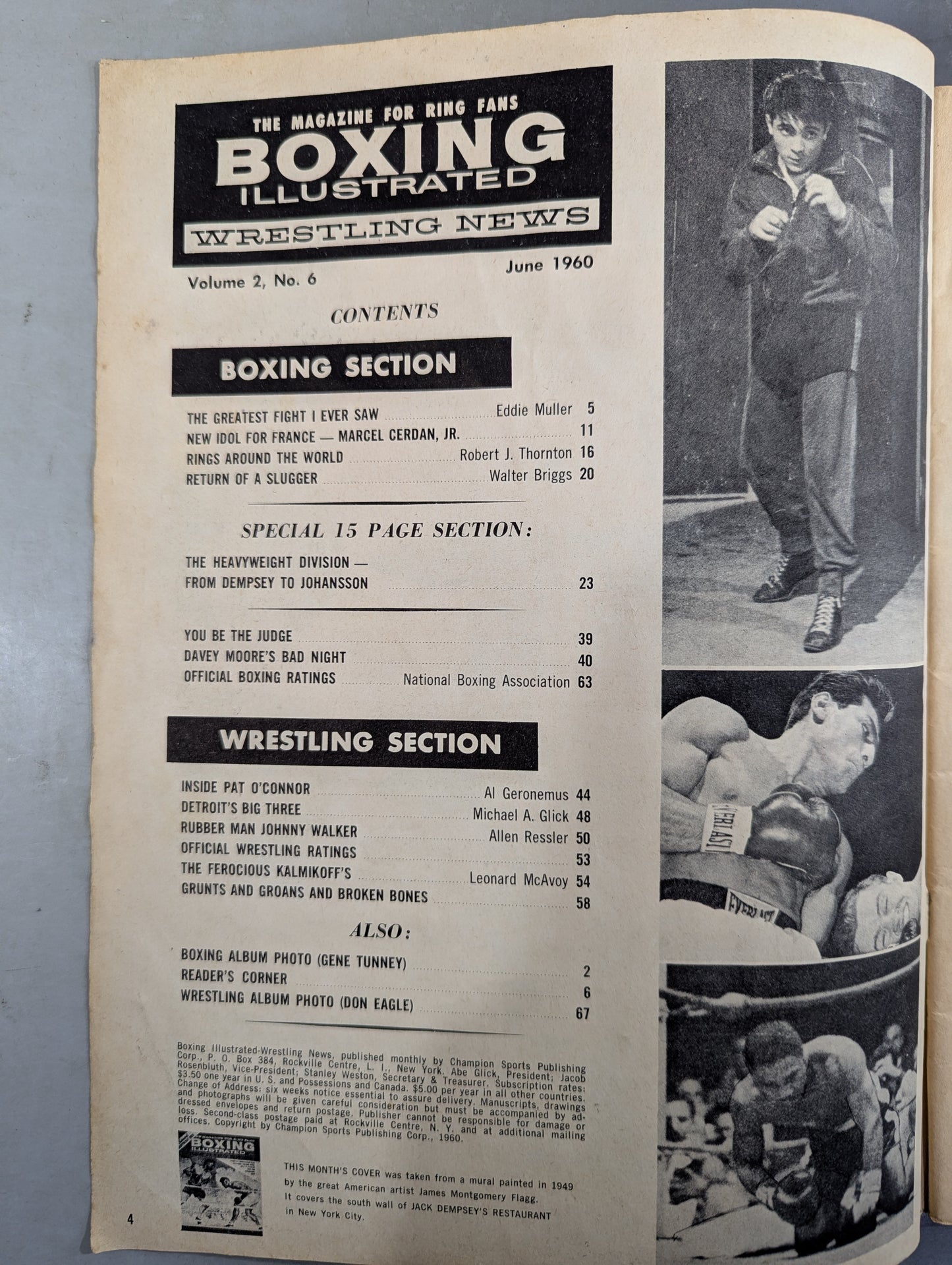 BOXING ILLUSTRATED Wrestling NEWS 1960-06