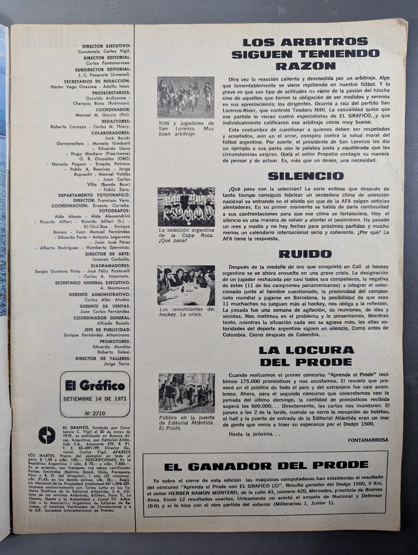 El Grafico September 1971 Issue