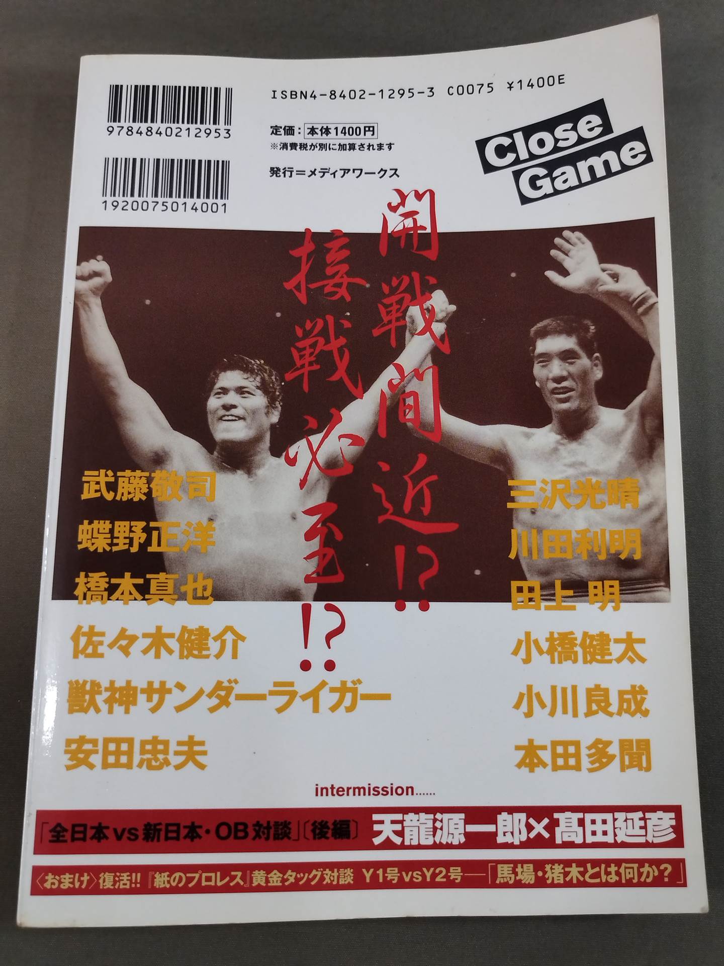 Cross Game All Japan×New Japan Pro Wrestling Wind and Cloud Pro Wrestling = Martial Arts Reading Book