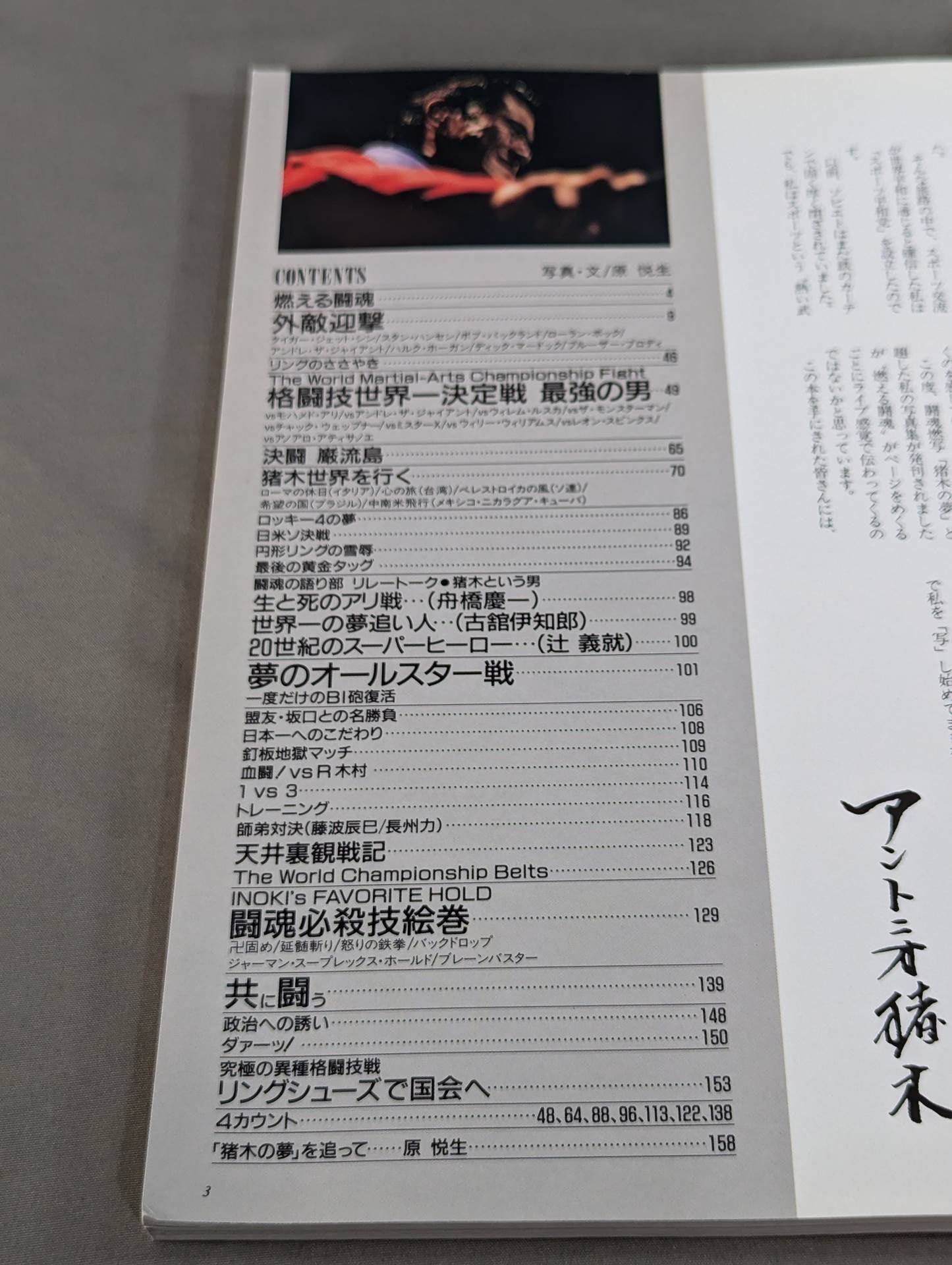 Fighting spirit burning Inoki 's dream