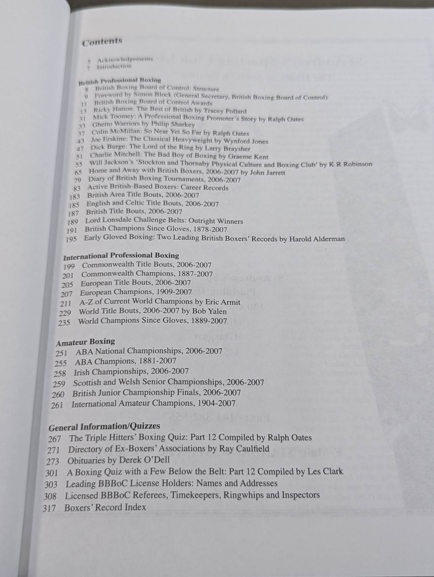 THE BRITISH BOXING BOARD OF CONTROL YEARBOOK 2008