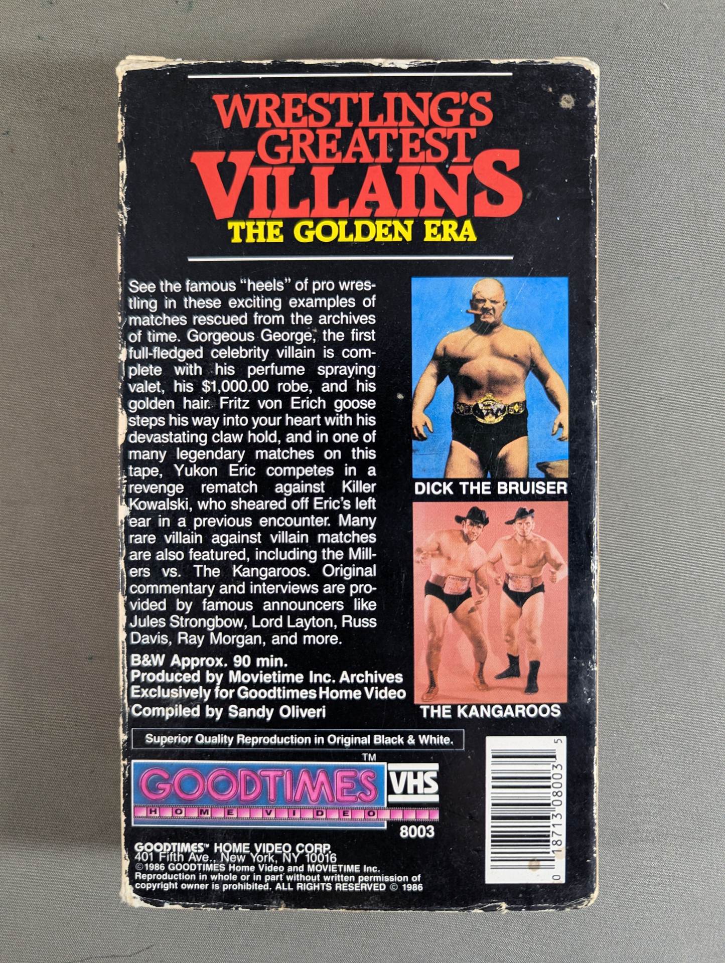 ★GORGEOUS GEORGE vs LARRY MOQUIN★ WRESTLING’S GREATEST VILLAINS THE GOLDEN ERA