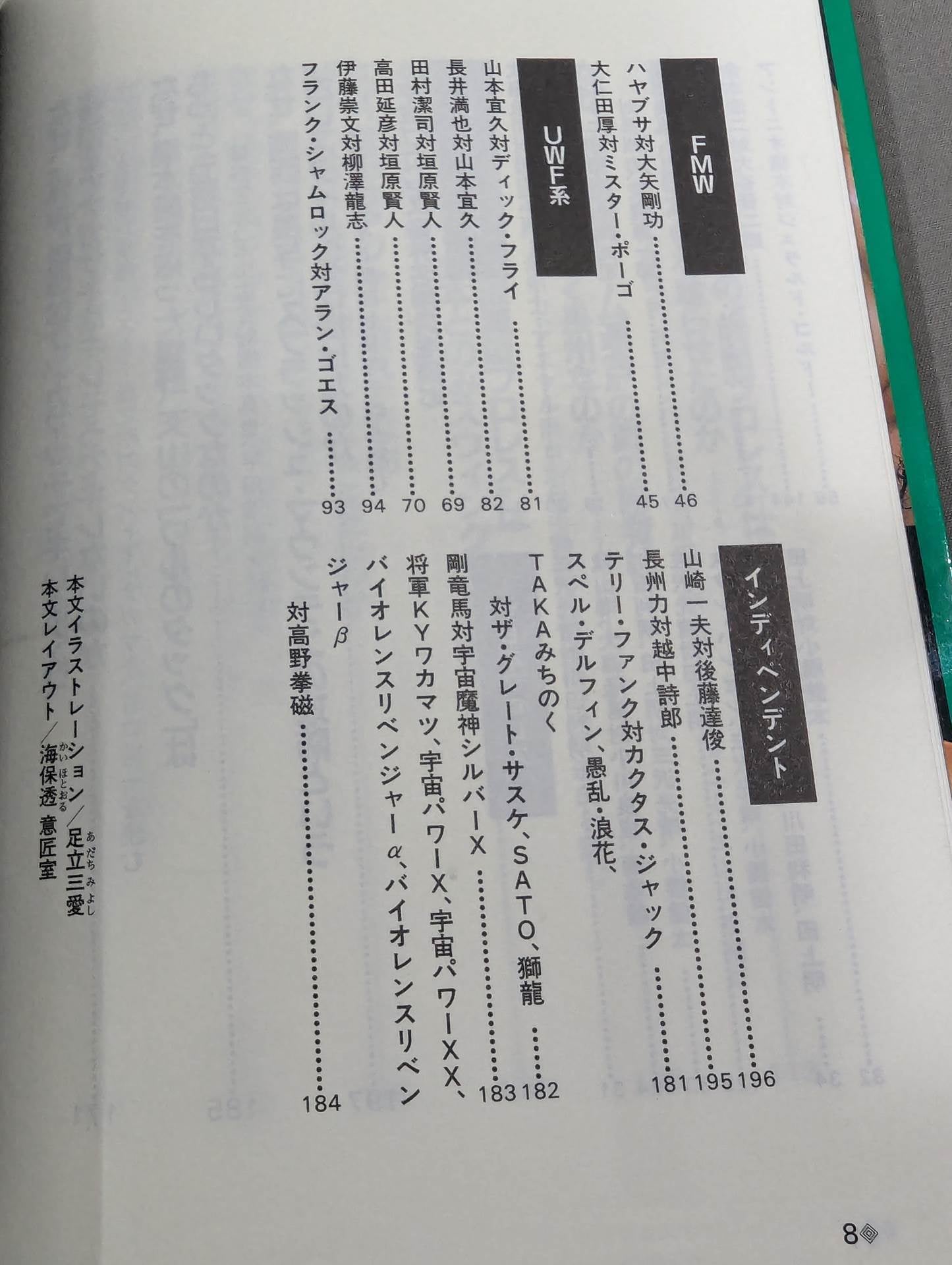 Pocket Book 95 Heisei Pro Wrestling How to Read Fierce Famous Matches