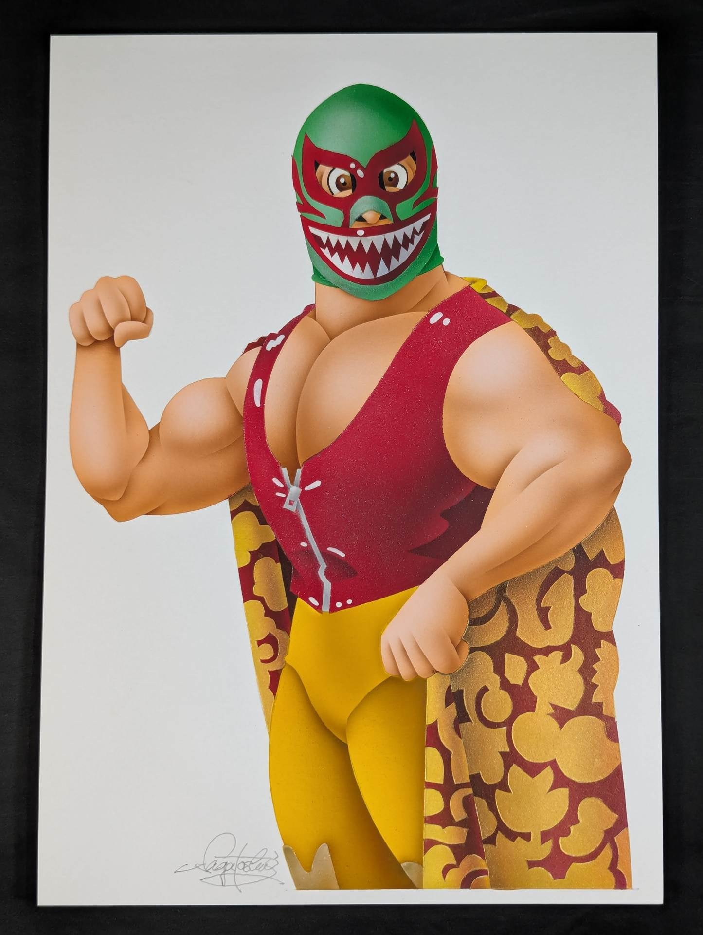 ☆坂井永年氏 原画作品☆「仮面貴族」ミル・マスカラス – 闘道館