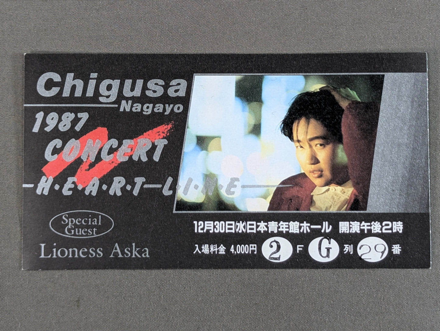 1987 CONCERT -H・E・A・R・T-L・I・N・E (Chigusa Nagayo Concert)