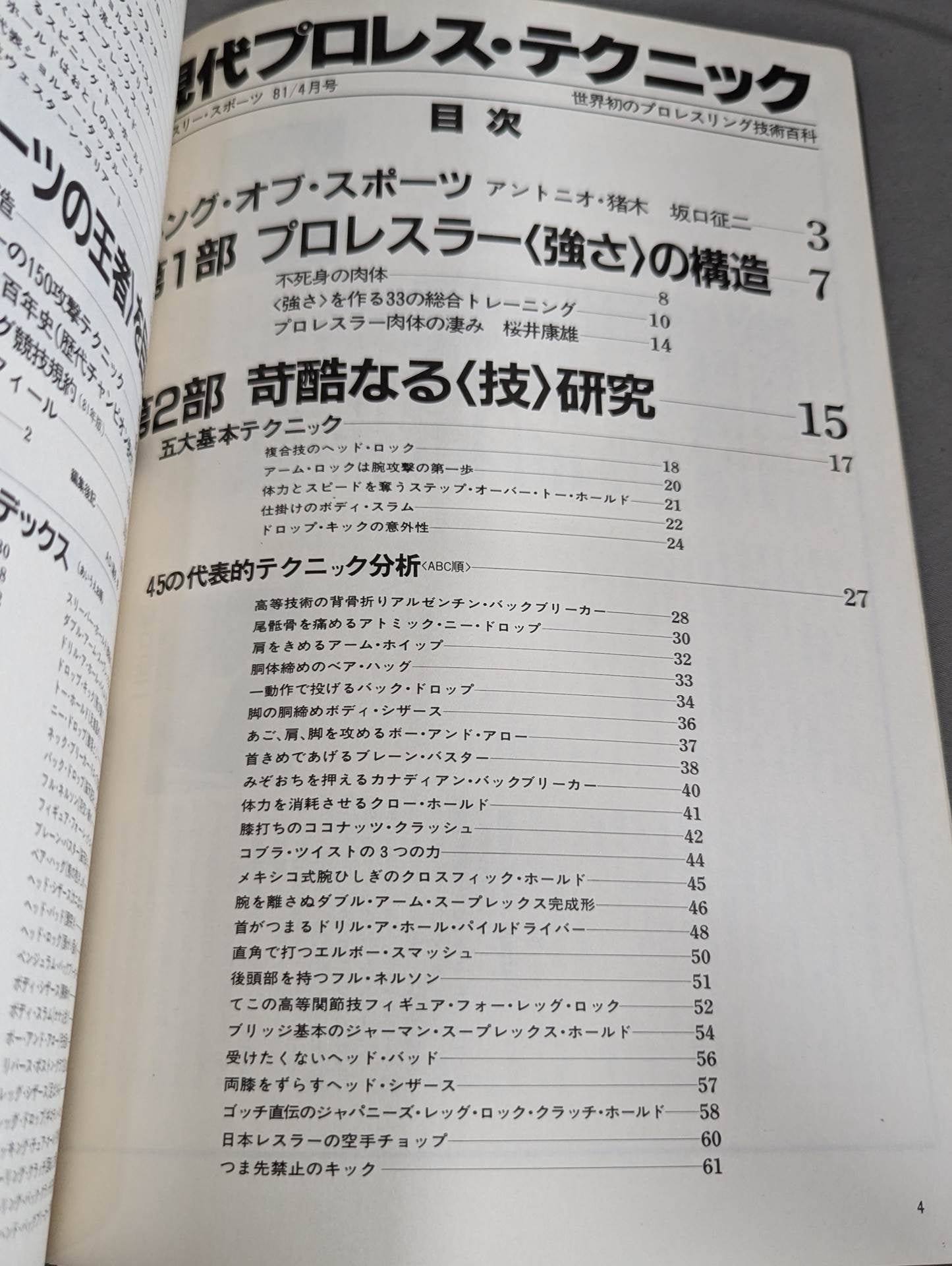 現代プロレステクニック 《保存版》プロフェッショナル・レスリング技術百科