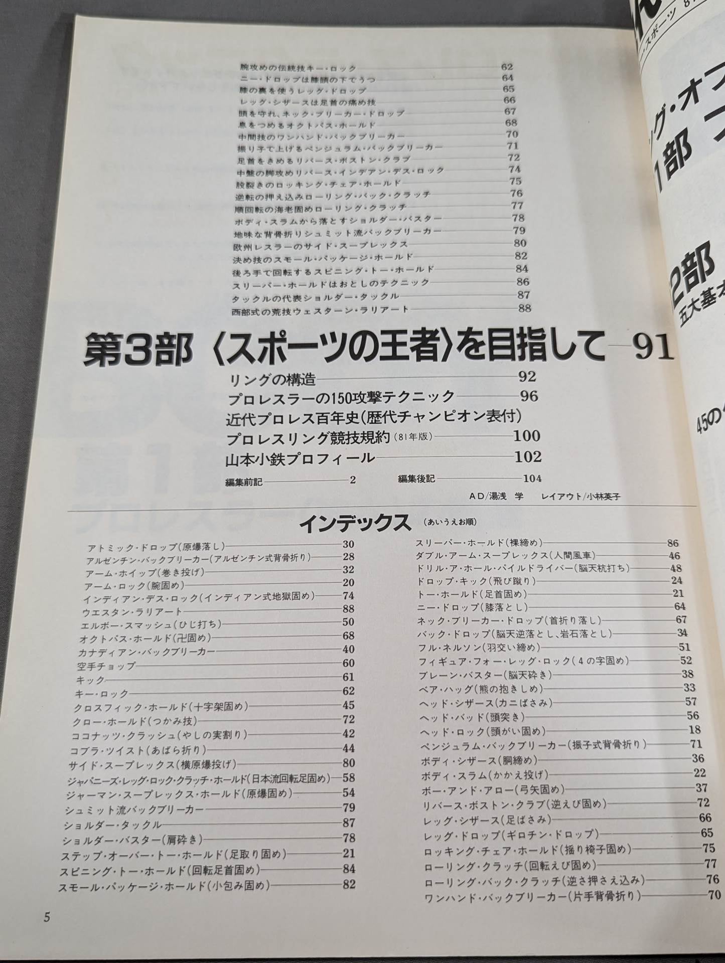 現代プロレステクニック 《保存版》プロフェッショナル・レスリング技術百科