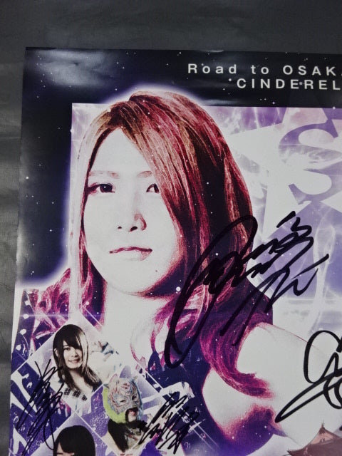 [13 fighters hand signed autograph 】STARDOM Road to OSAKA DREAM CINDERELLA