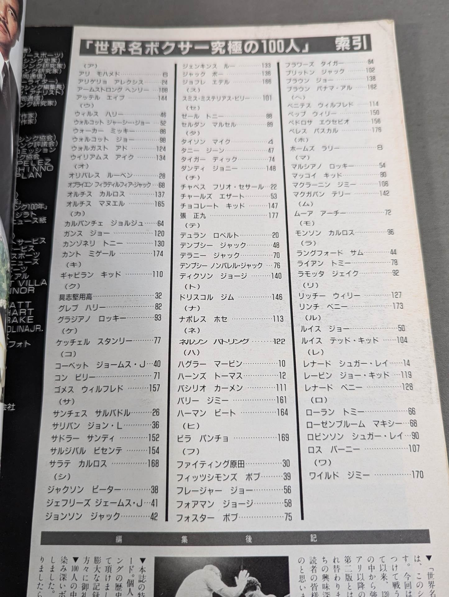 世界名ボクサー究極の100人 【 J・L・サリバンからM・タイソンまで】