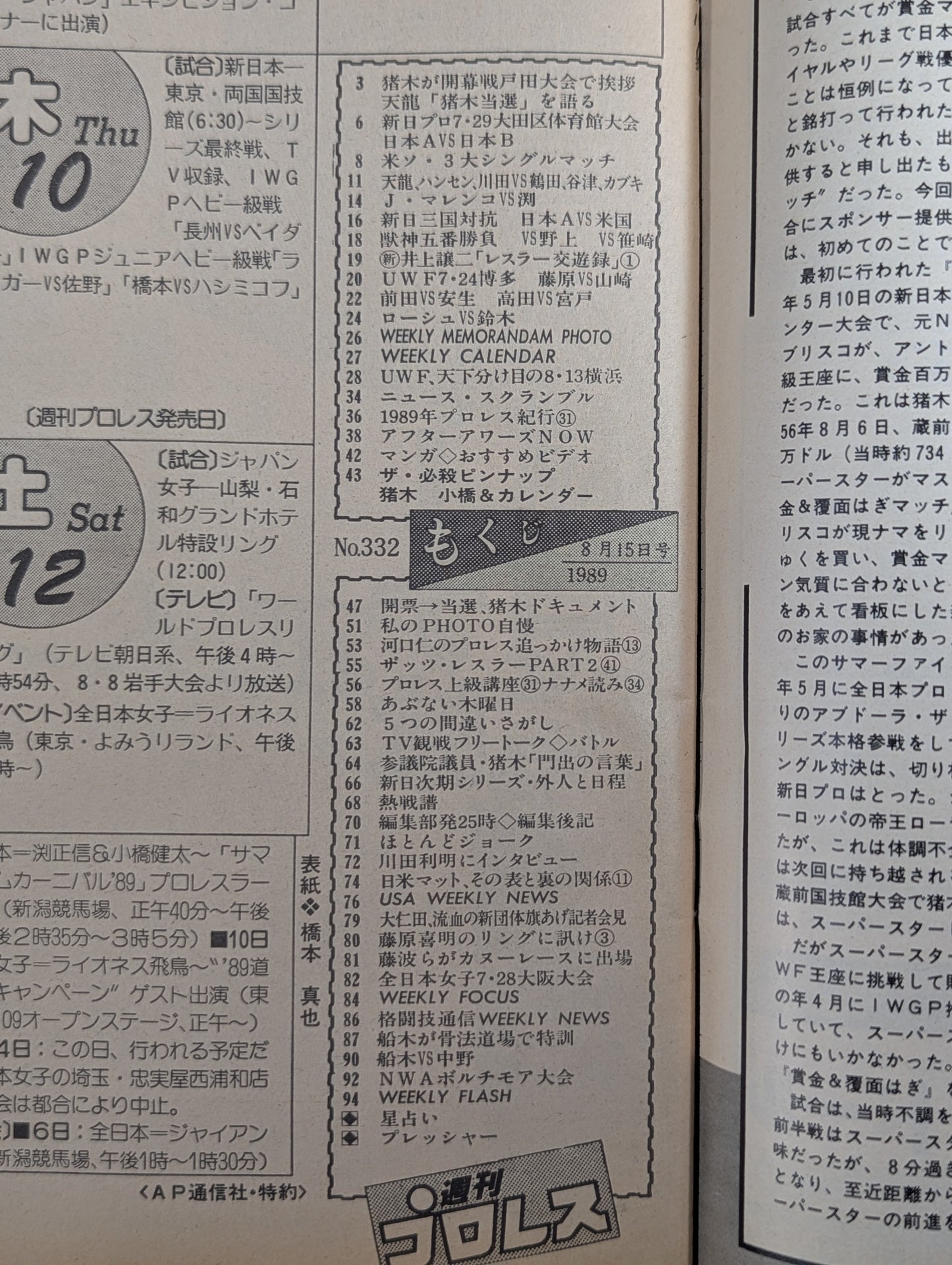 Weekly Pro Wrestling 332