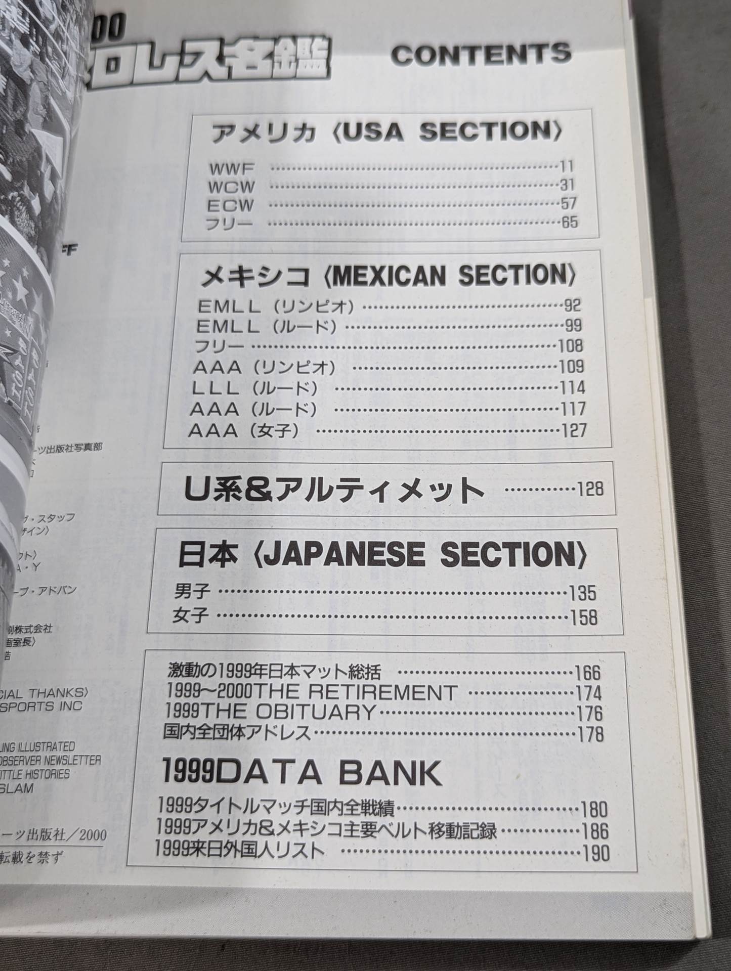 2000ゴング プロレス名鑑